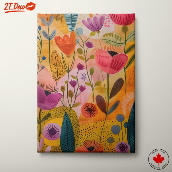 Vibrant Floral Contemporary Art