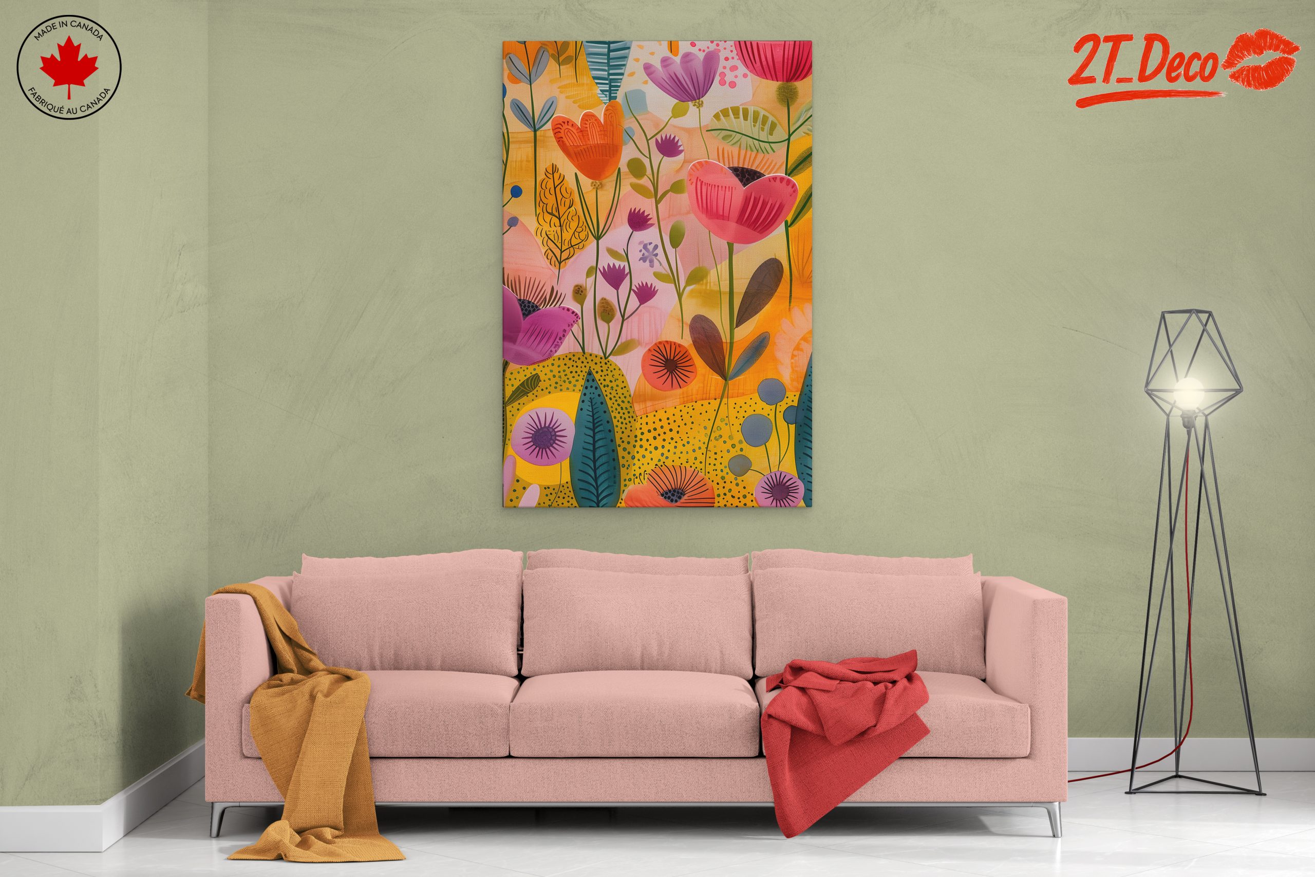 Vibrant Floral Contemporary Art - Image 2