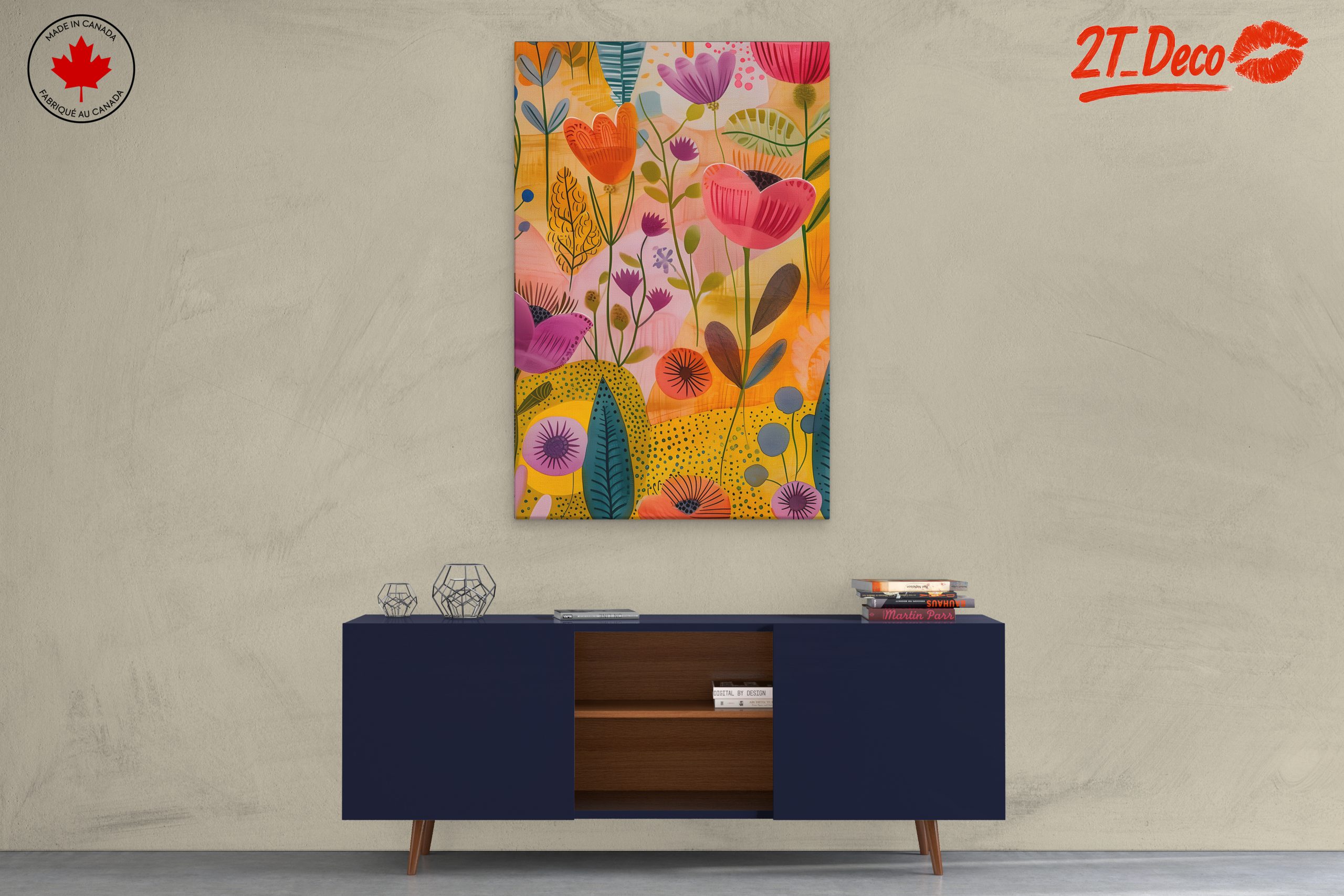 Vibrant Floral Contemporary Art - Image 3