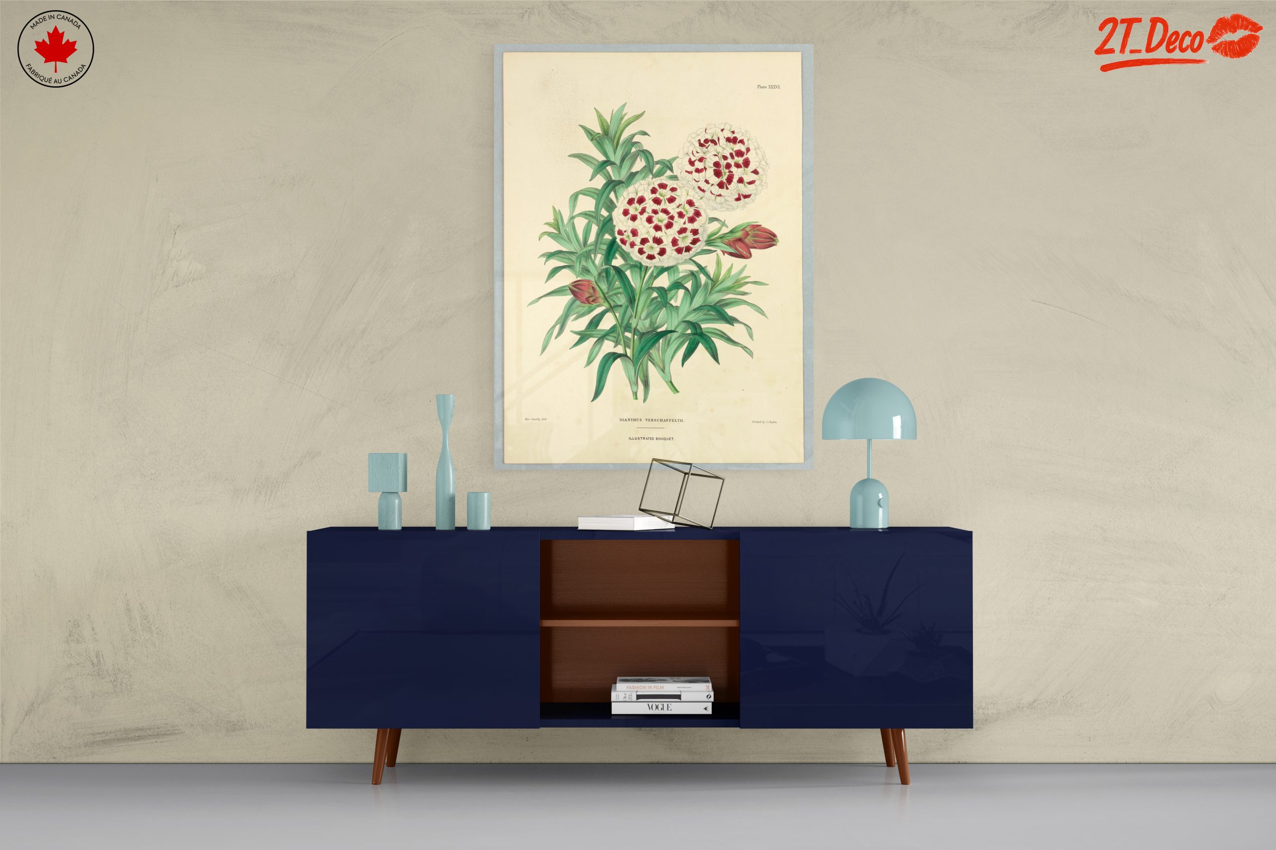 Illustrated Bouquet of Dianthus Flowers - Image 8