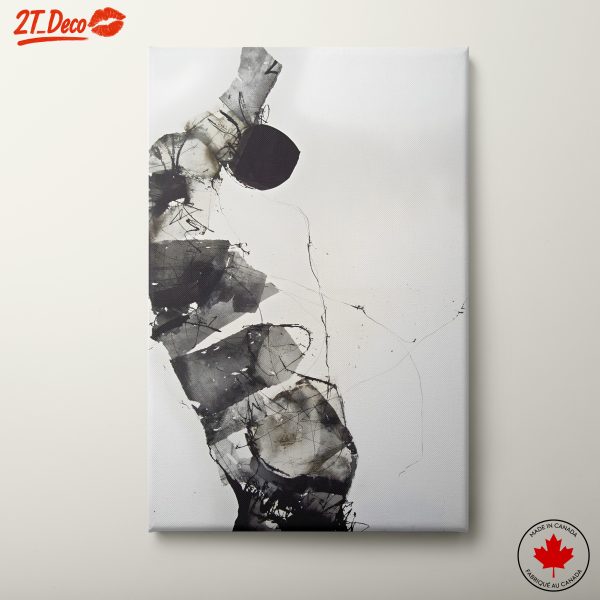 Monochromatic Abstract Figure Art