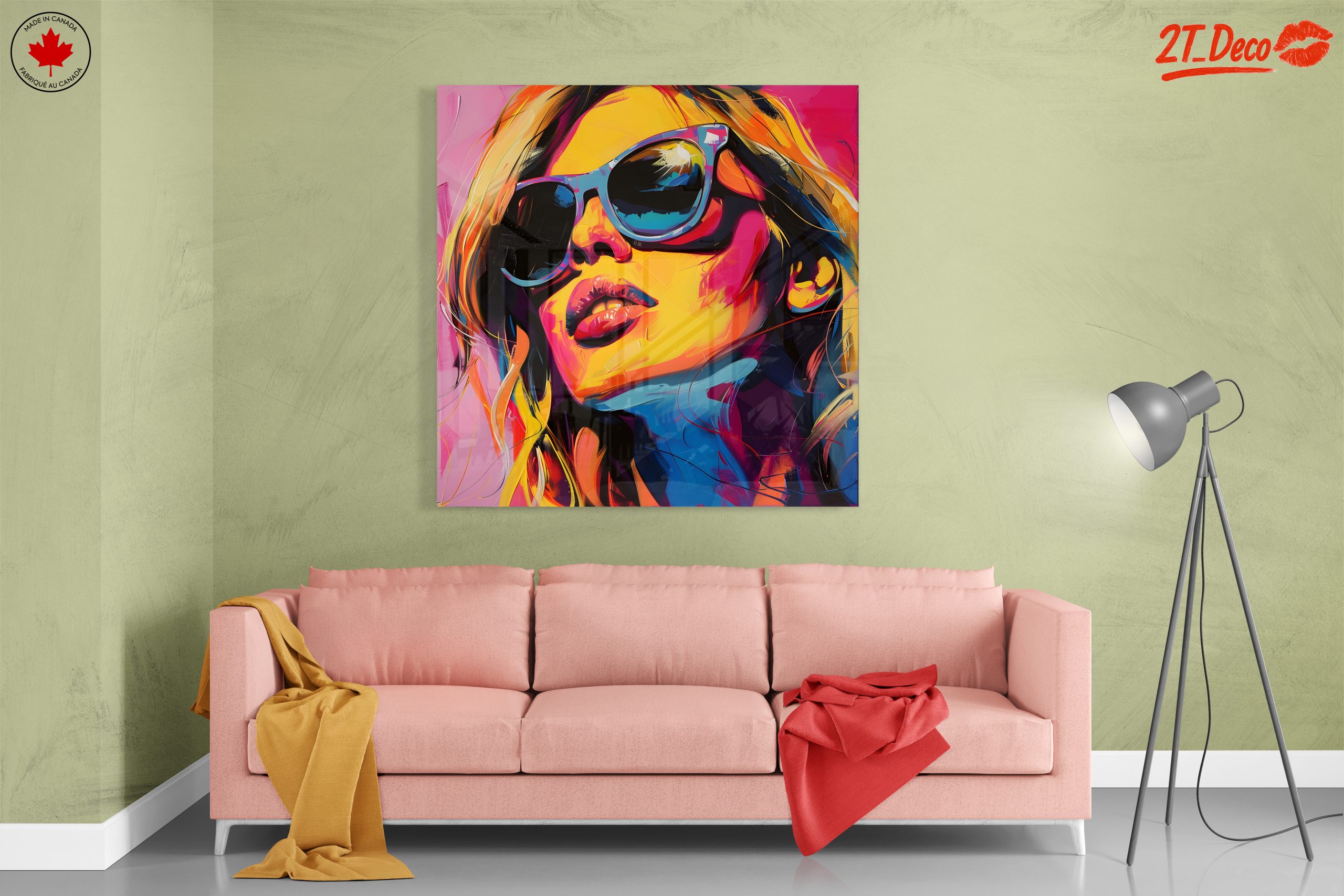 Vibrant Modern Portrait of a Woman in Sunglasses - Image 7