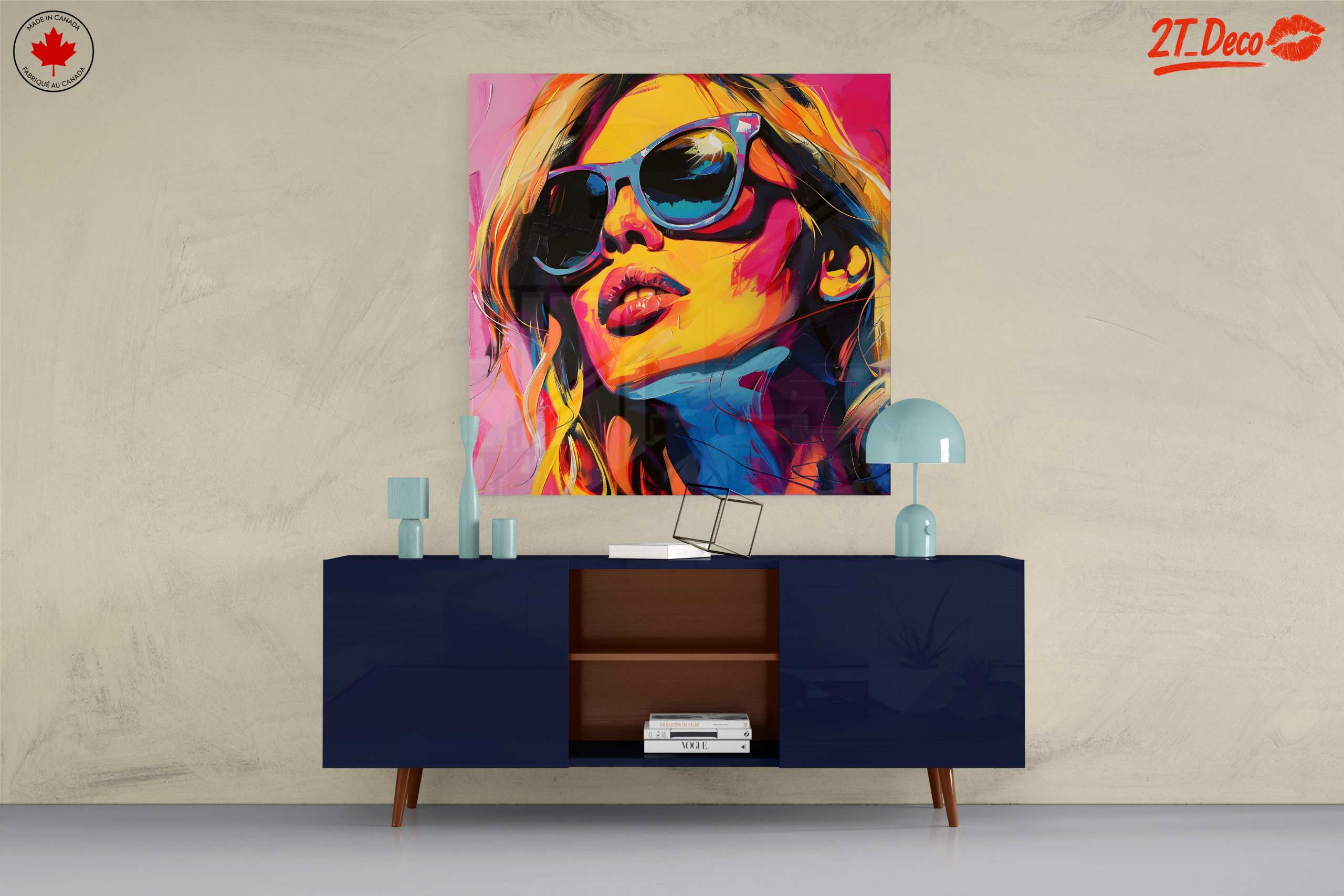 Vibrant Modern Portrait of a Woman in Sunglasses - Image 8
