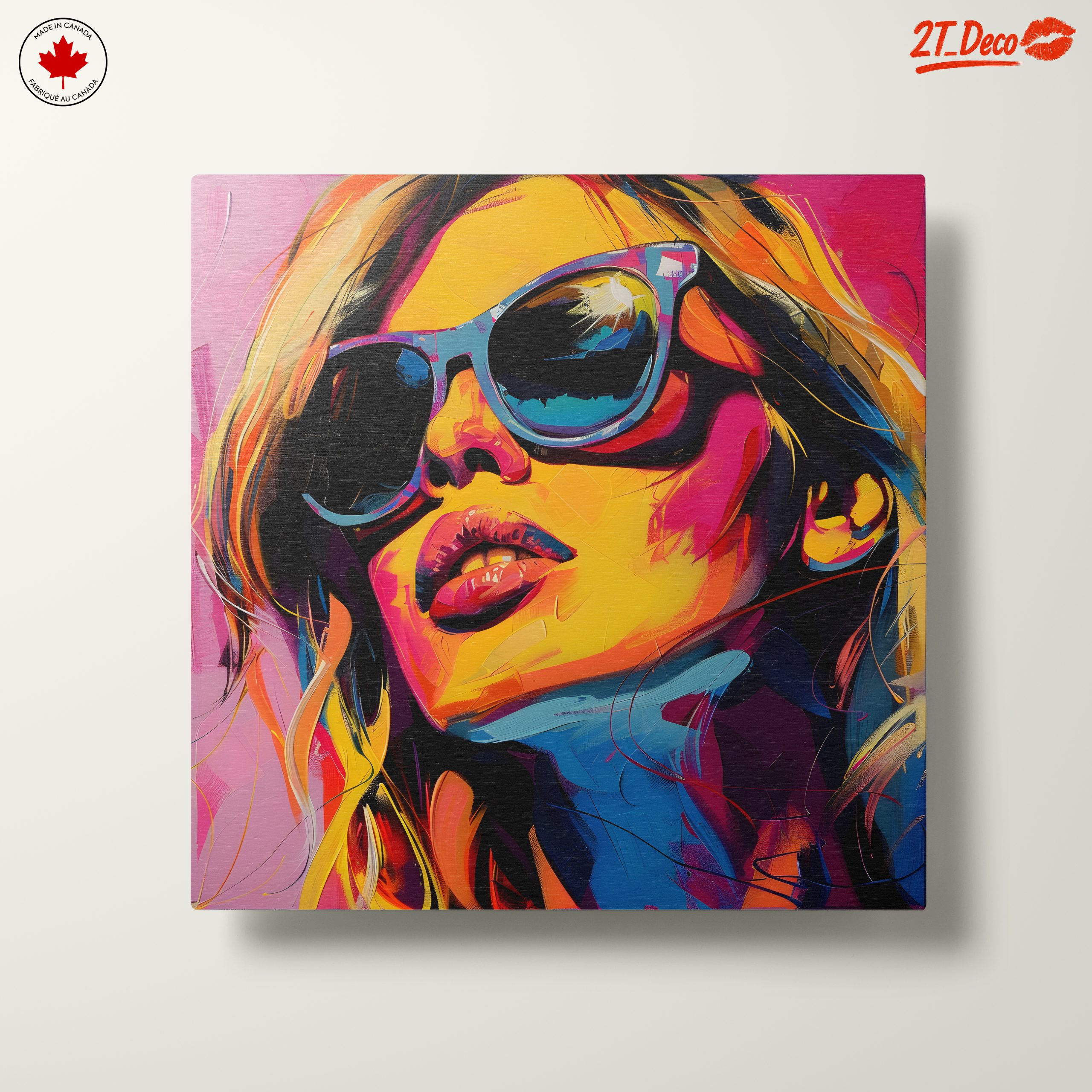 Vibrant Modern Portrait of a Woman in Sunglasses - Image 10