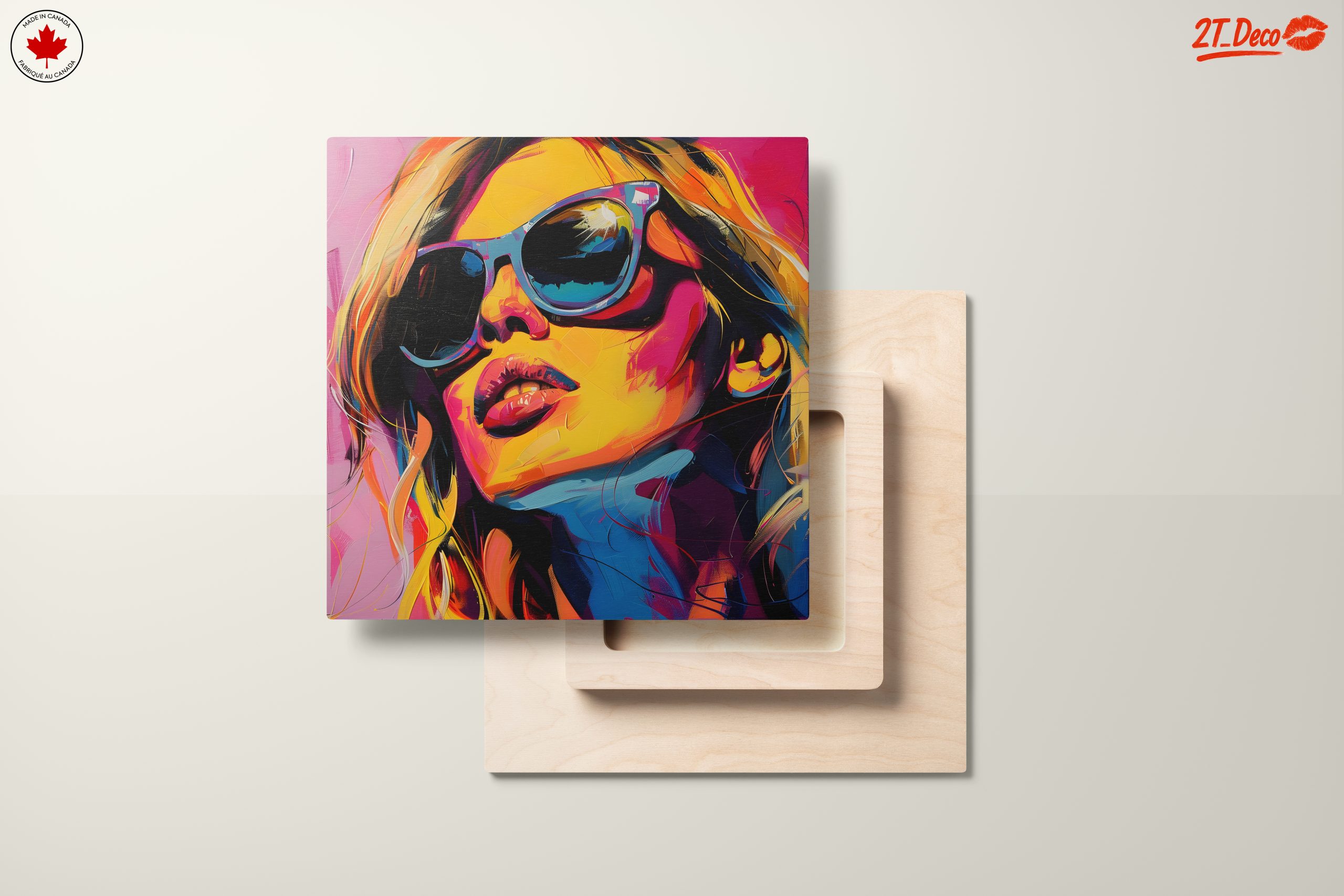 Vibrant Modern Portrait of a Woman in Sunglasses - Image 11