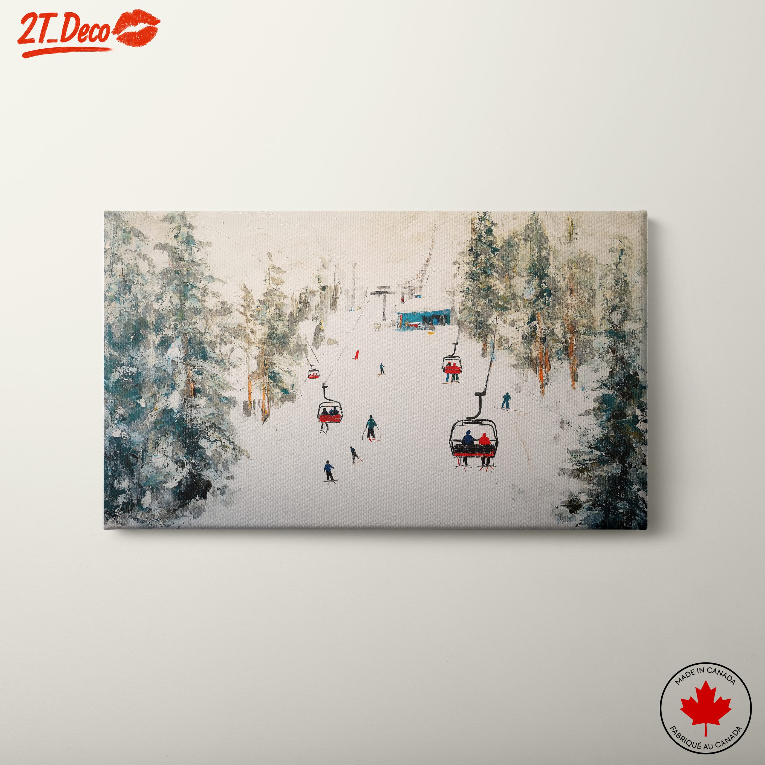 Skiing in a Snowy Landscape