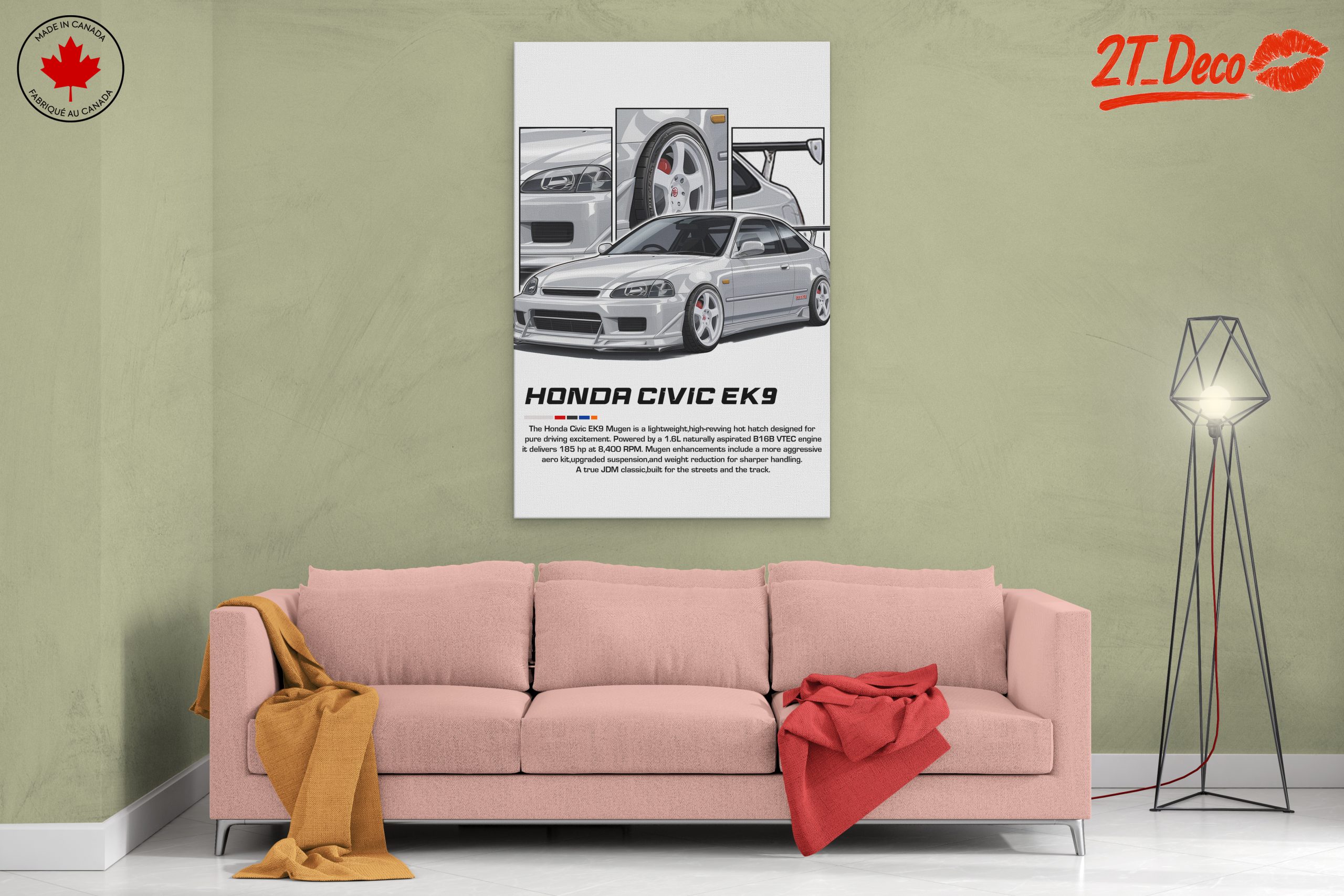 Honda Civic EK9 Mugen Poster - Image 2