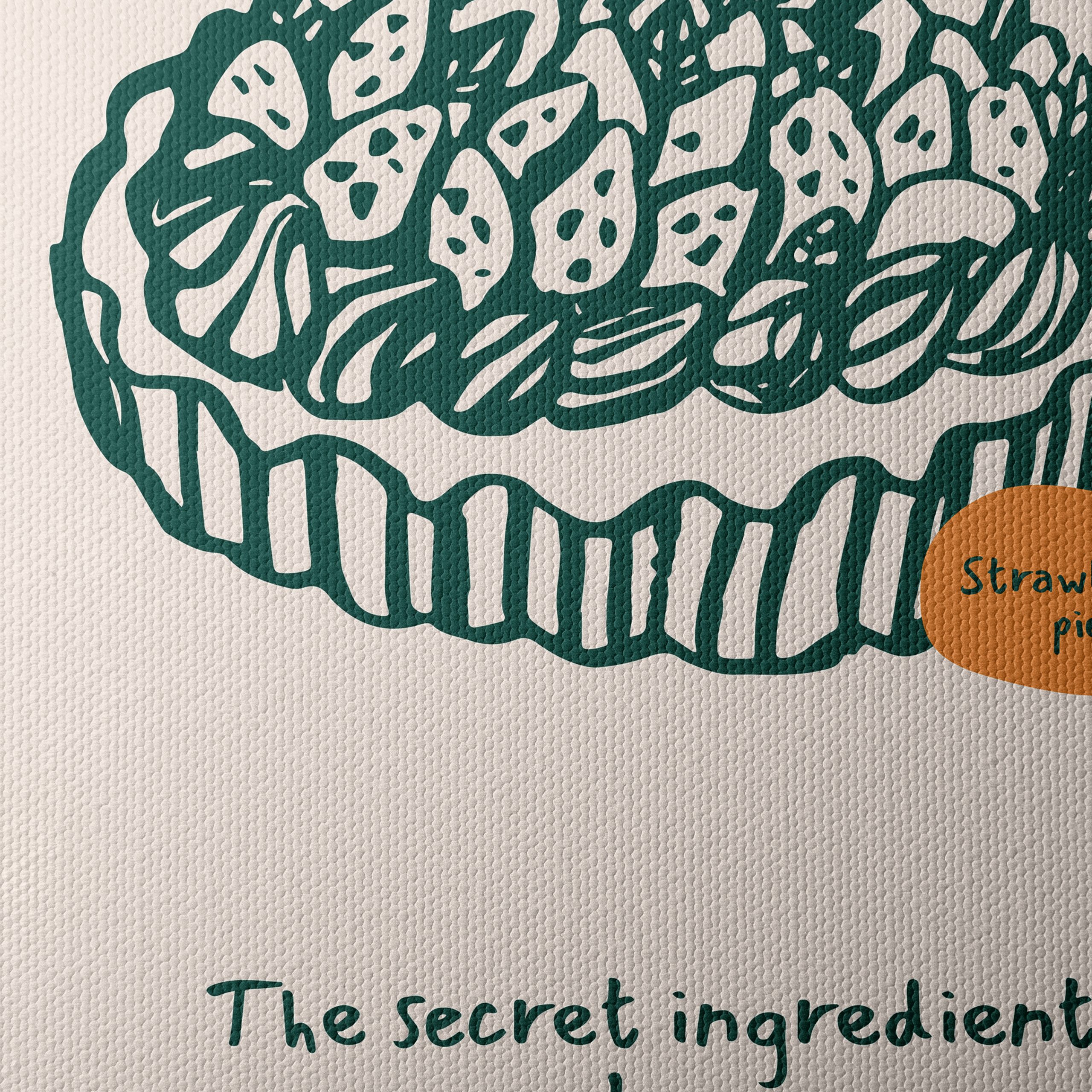 Stylized Strawberry Pie Art - Image 4