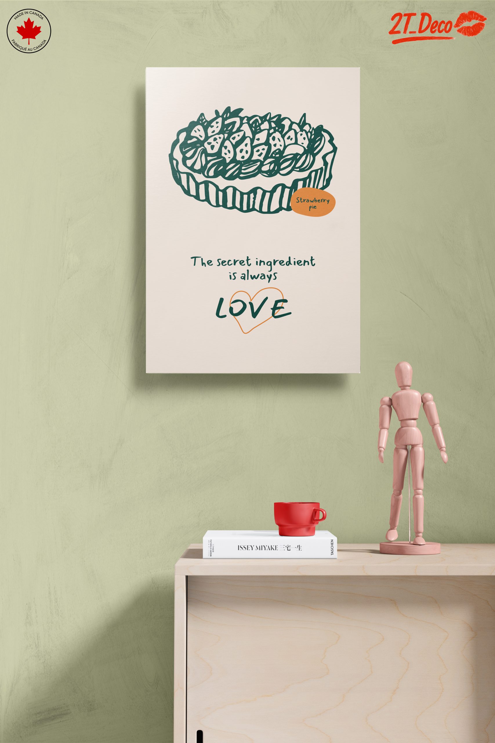 Stylized Strawberry Pie Art - Image 14