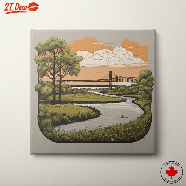 Serene Adventure Landscape with Bridge