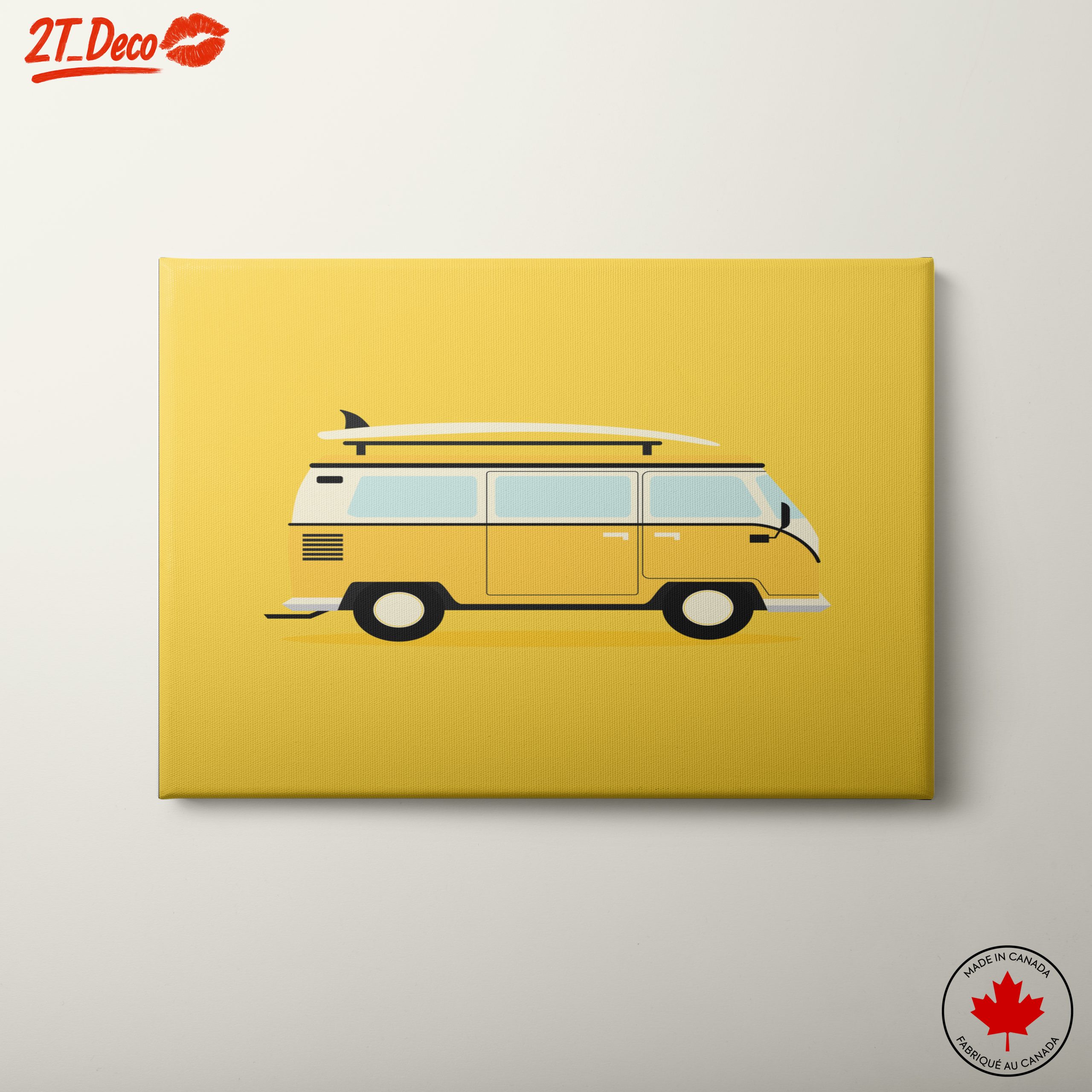 Retro Surf Van Art