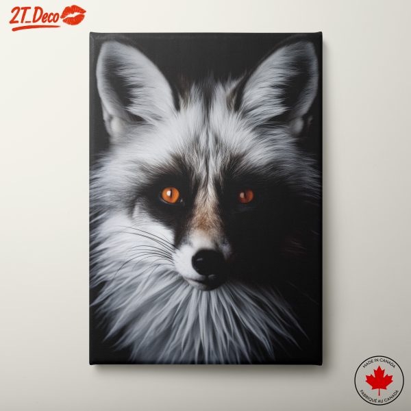 Stunning Fox Portrait with Bright Orange Eyes