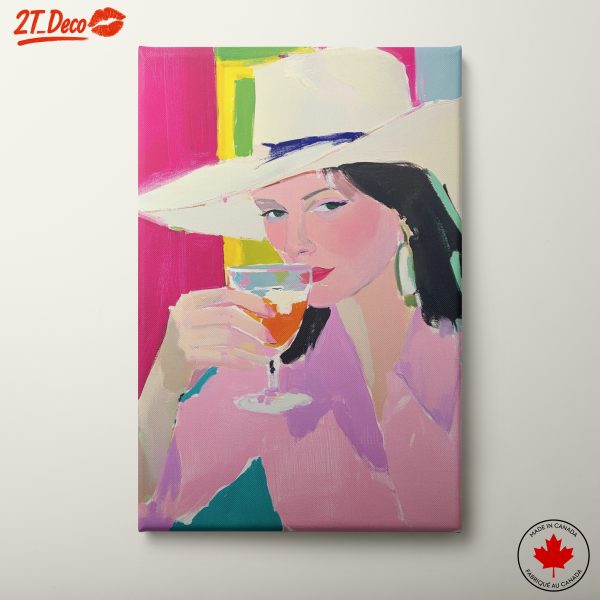 Chic Woman Enjoying a Drink