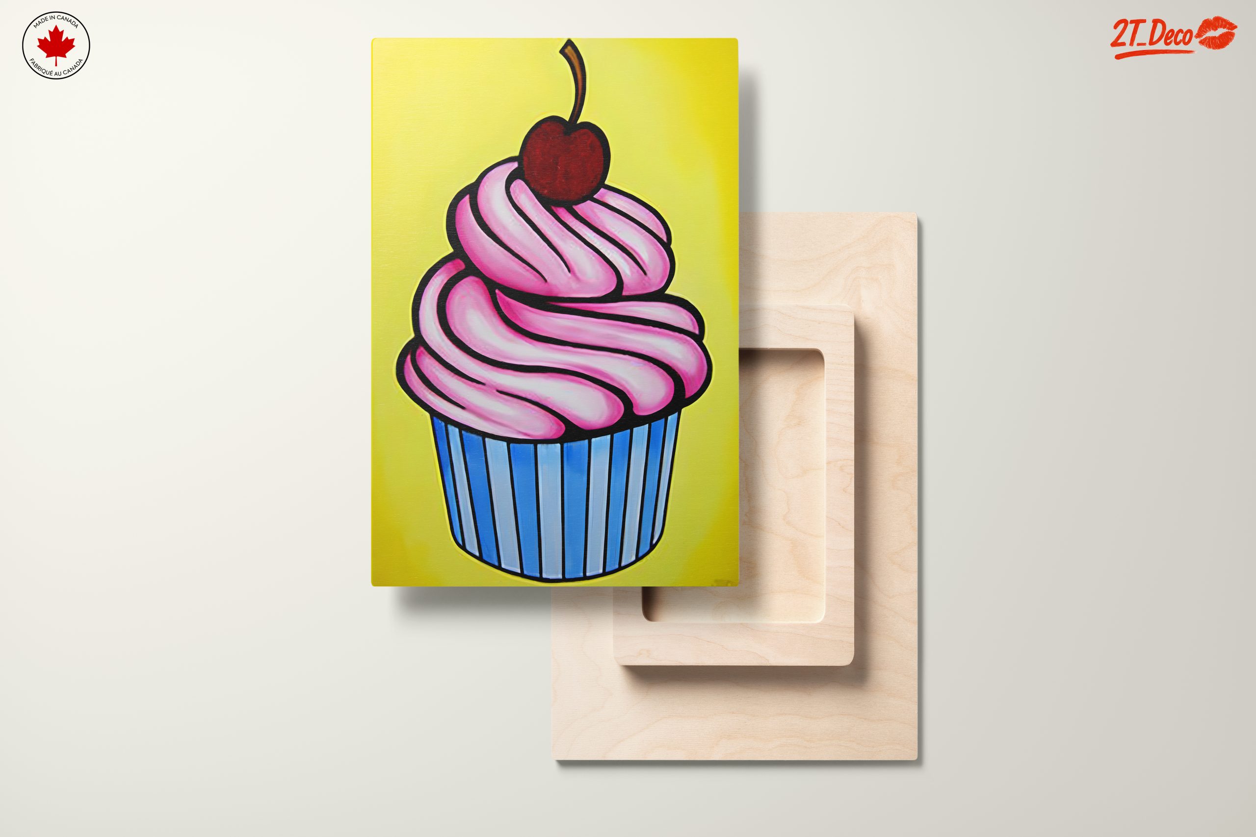 Vibrant Cupcake Art with Cherry - Image 11