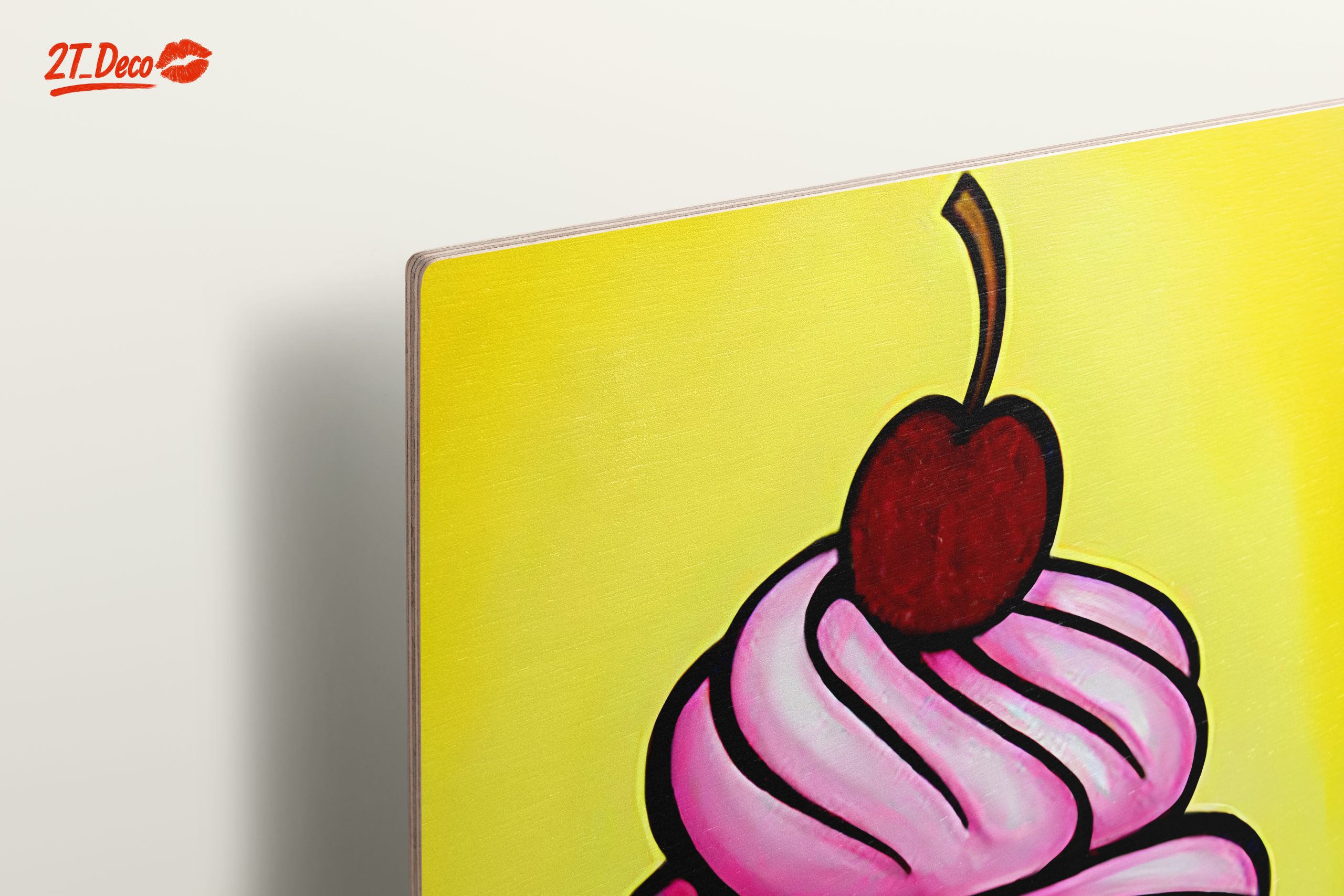 Vibrant Cupcake Art with Cherry - Image 15