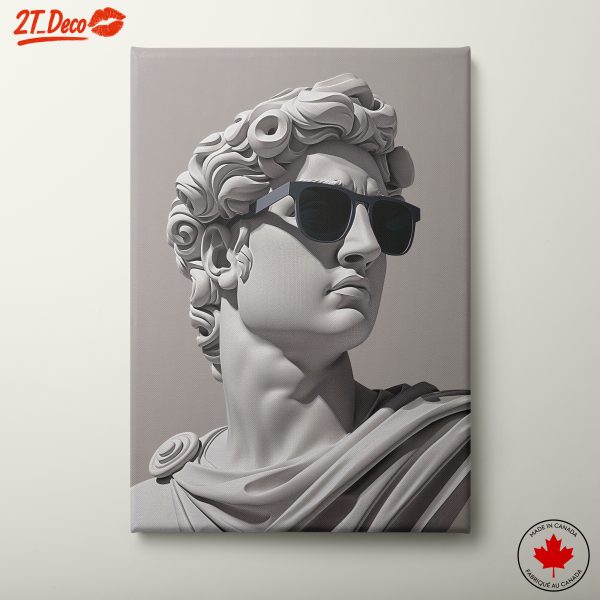 Stylized Abstract Figure with Sunglasses