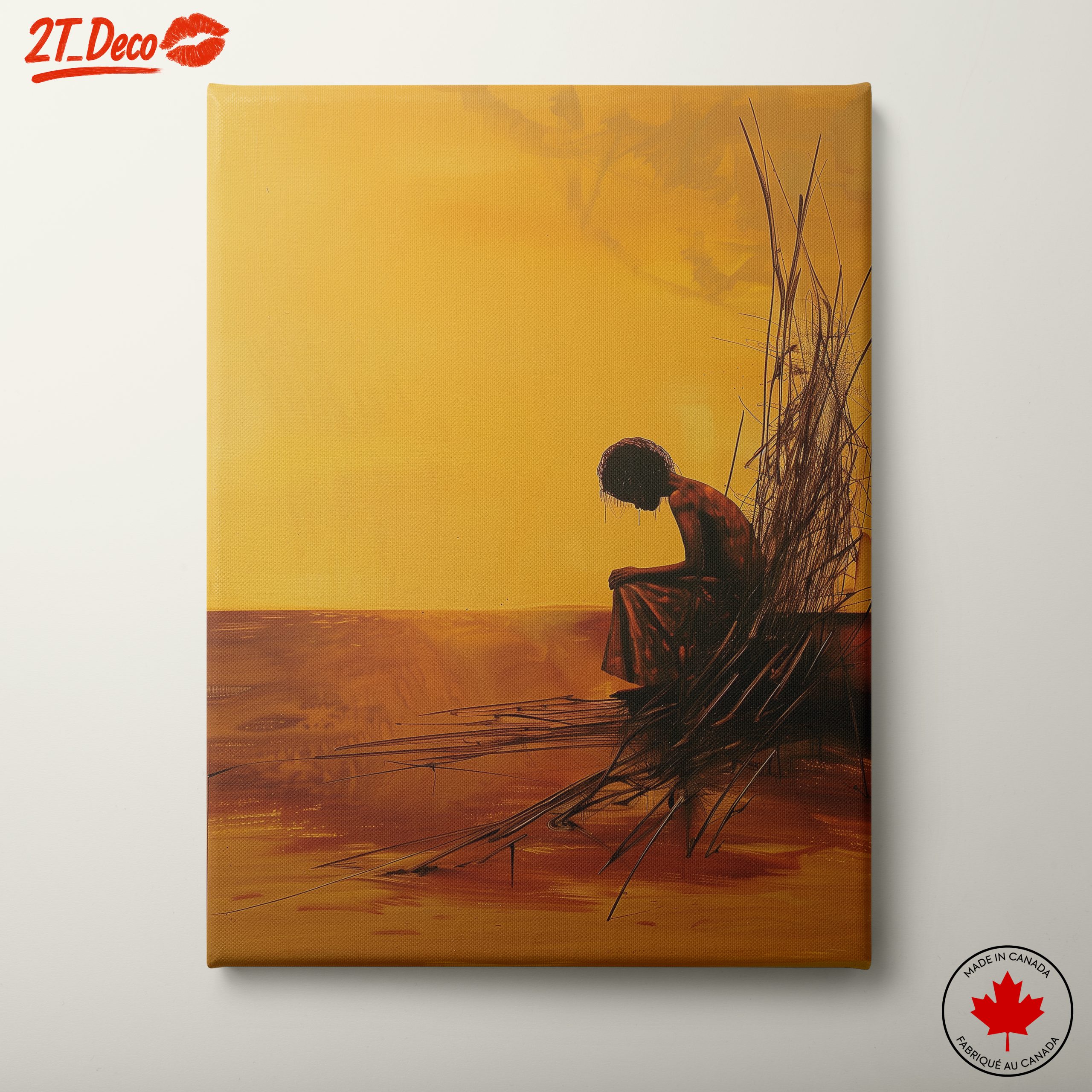 Introspective Abstract Art in Warm Tones