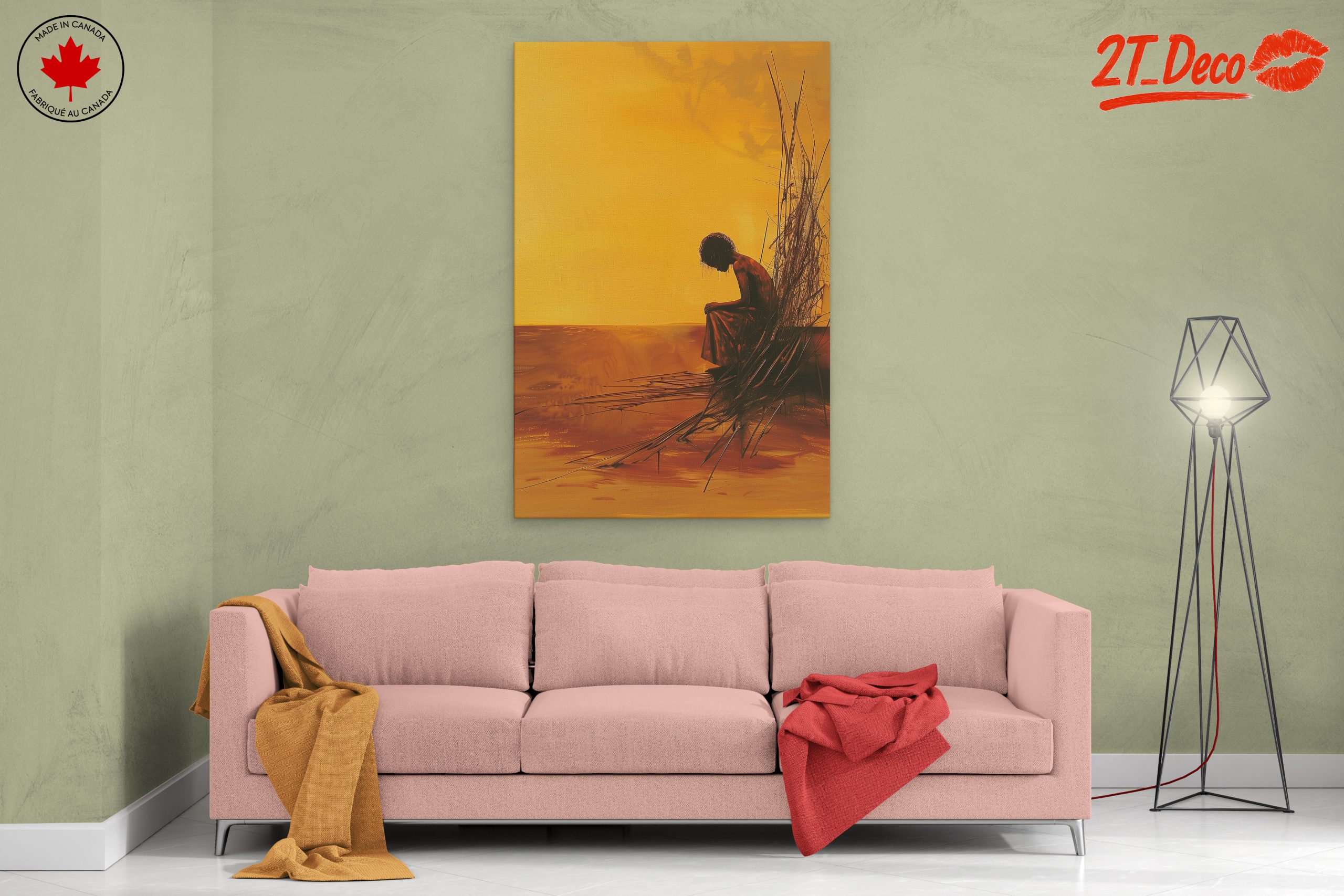 Introspective Abstract Art in Warm Tones - Image 2