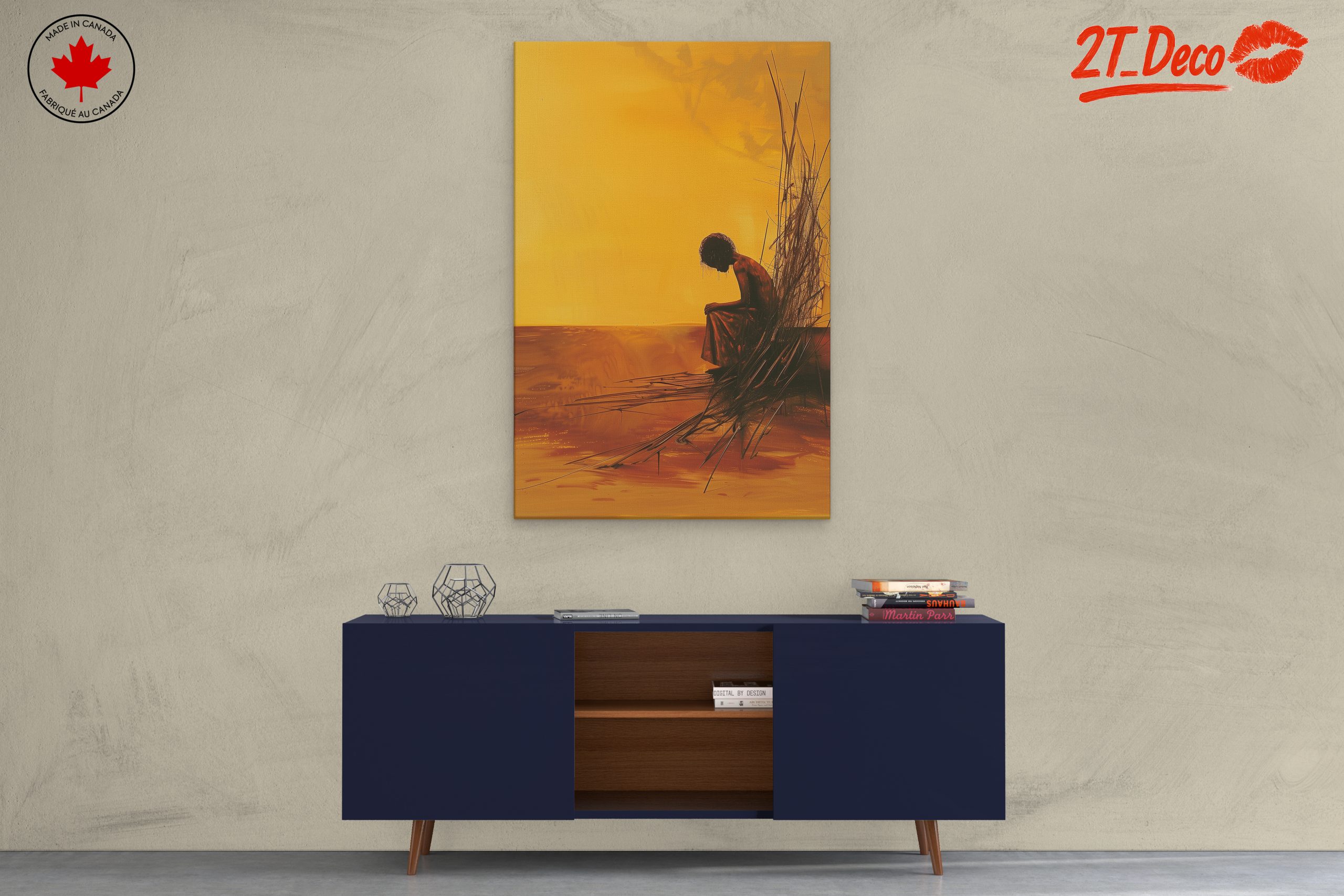 Introspective Abstract Art in Warm Tones - Image 3