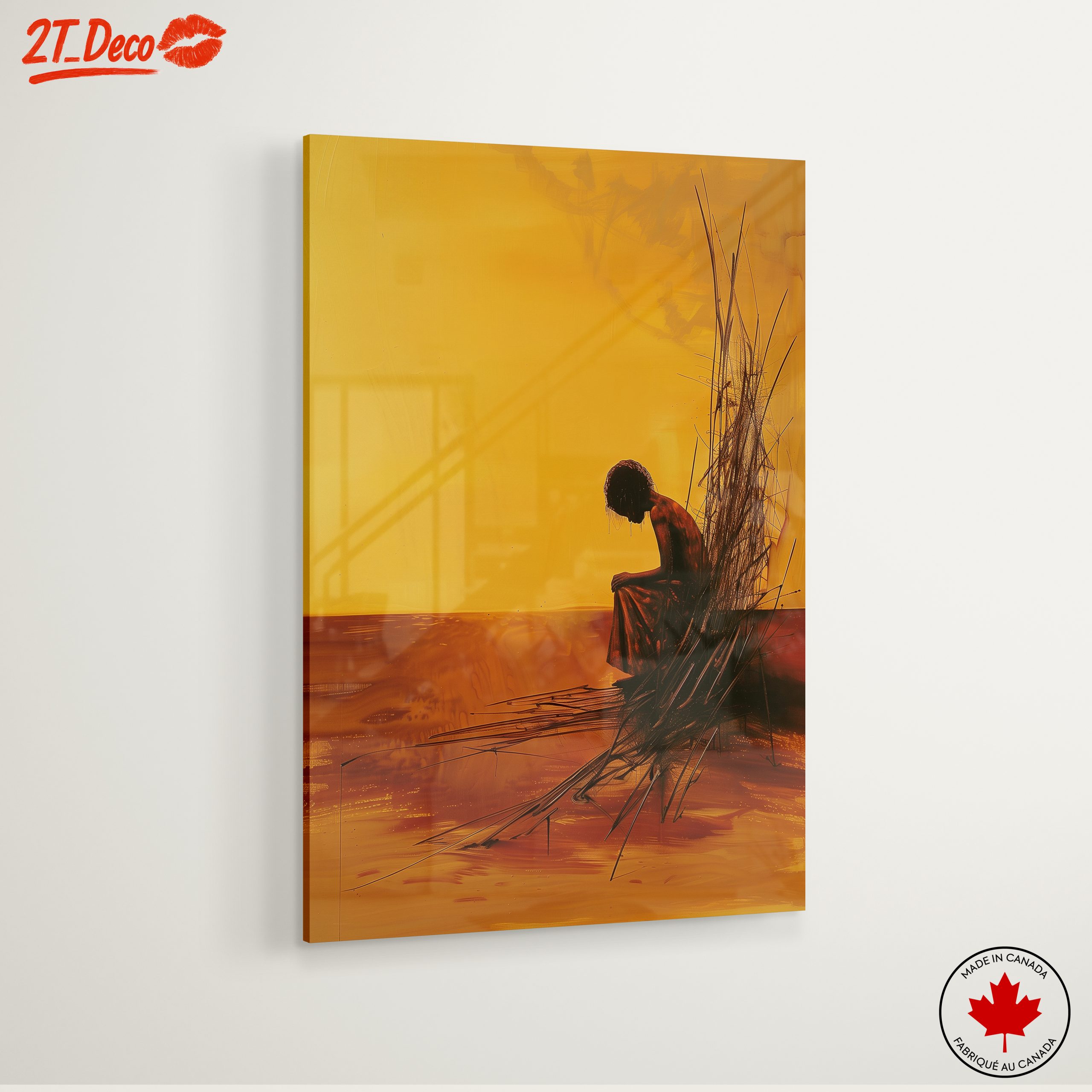 Introspective Abstract Art in Warm Tones - Image 6