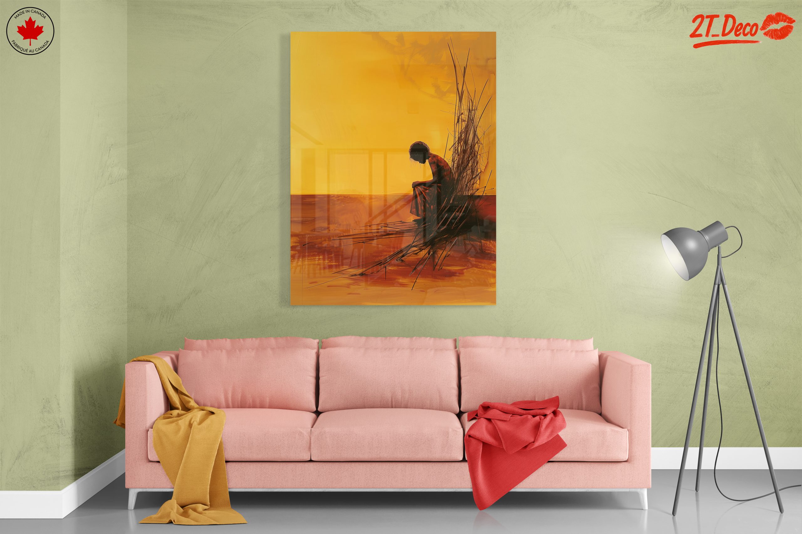 Introspective Abstract Art in Warm Tones - Image 7