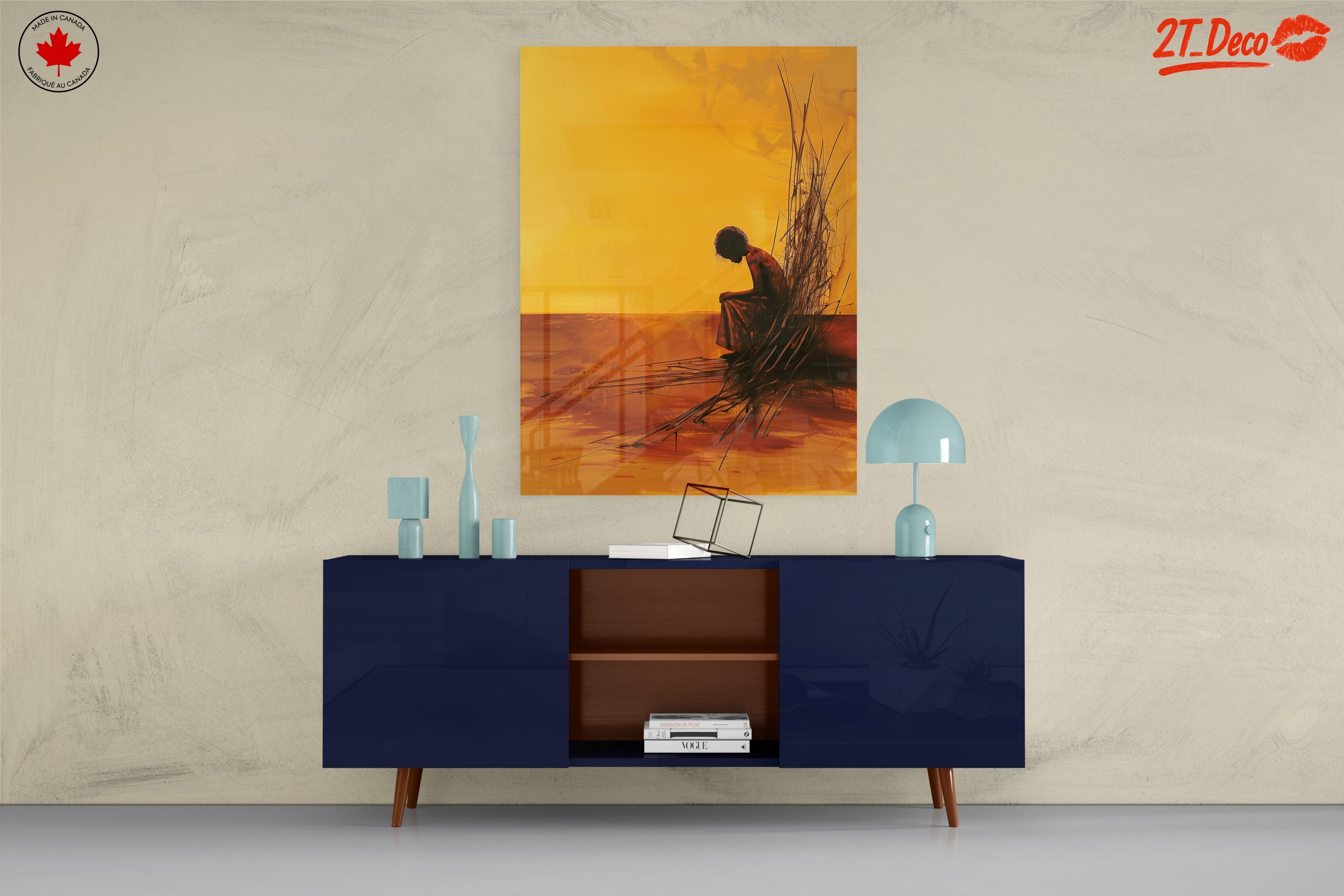 Introspective Abstract Art in Warm Tones - Image 8