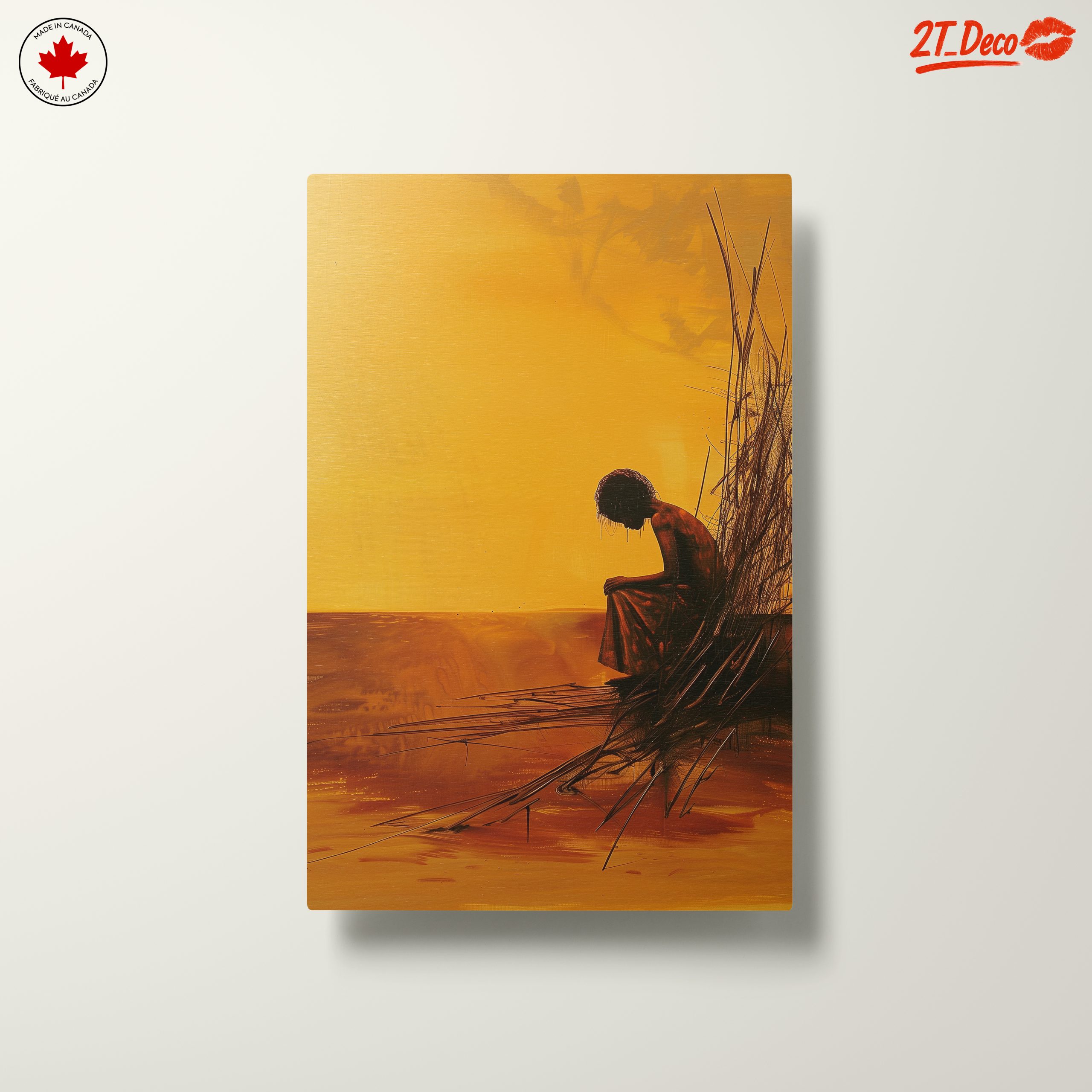 Introspective Abstract Art in Warm Tones - Image 10