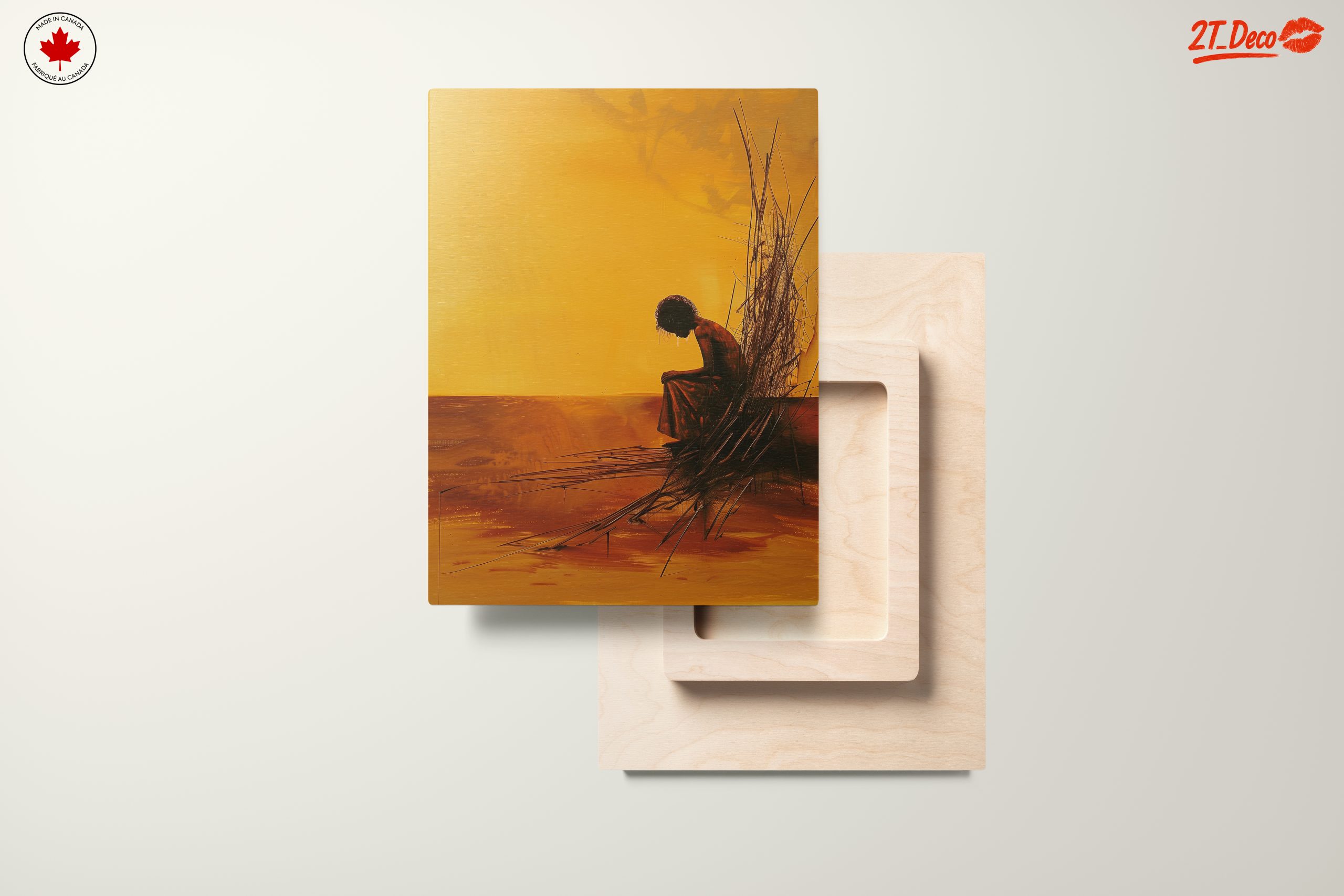 Introspective Abstract Art in Warm Tones - Image 11