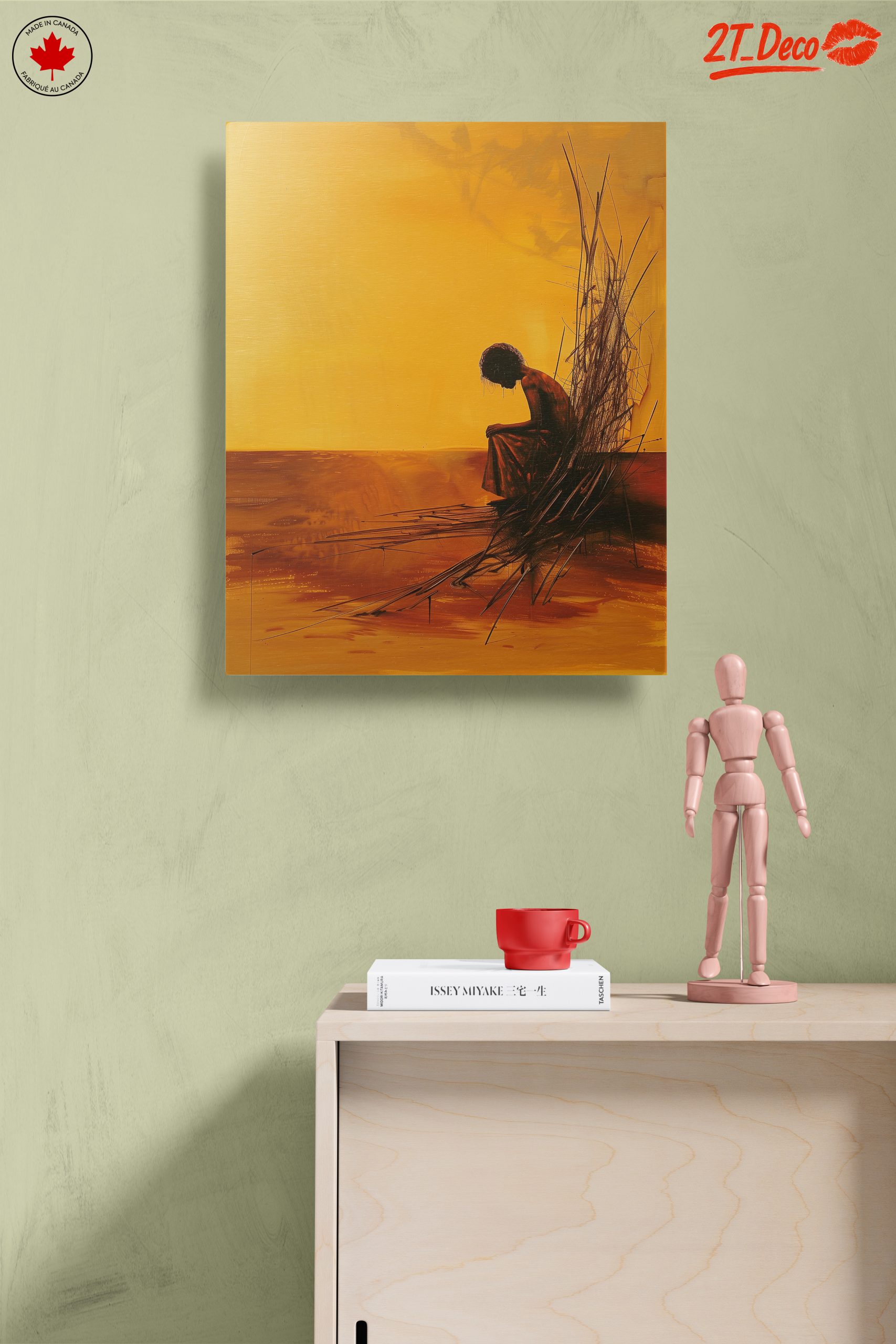 Introspective Abstract Art in Warm Tones - Image 14