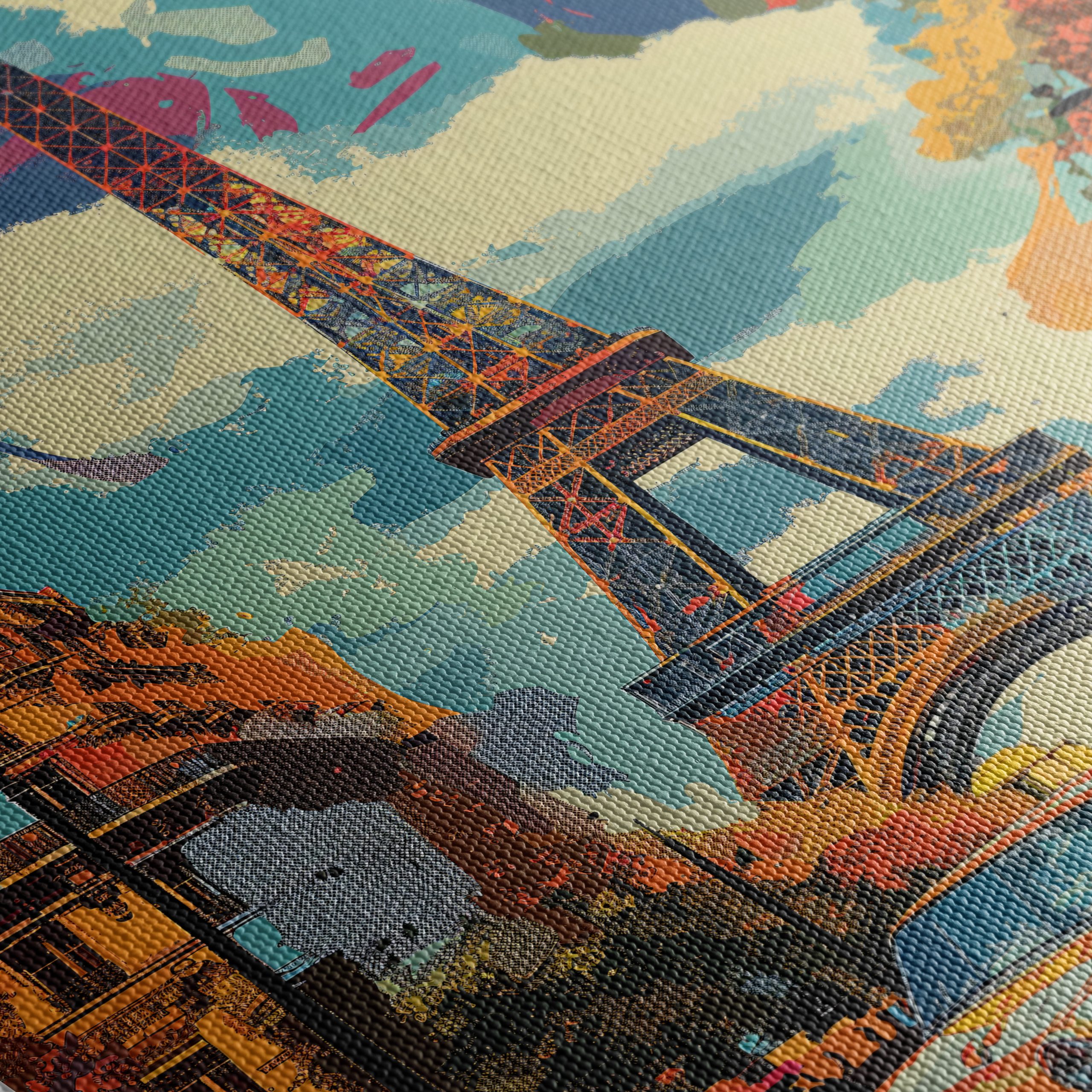 Vibrant Eiffel Tower Cityscape Art - Image 5