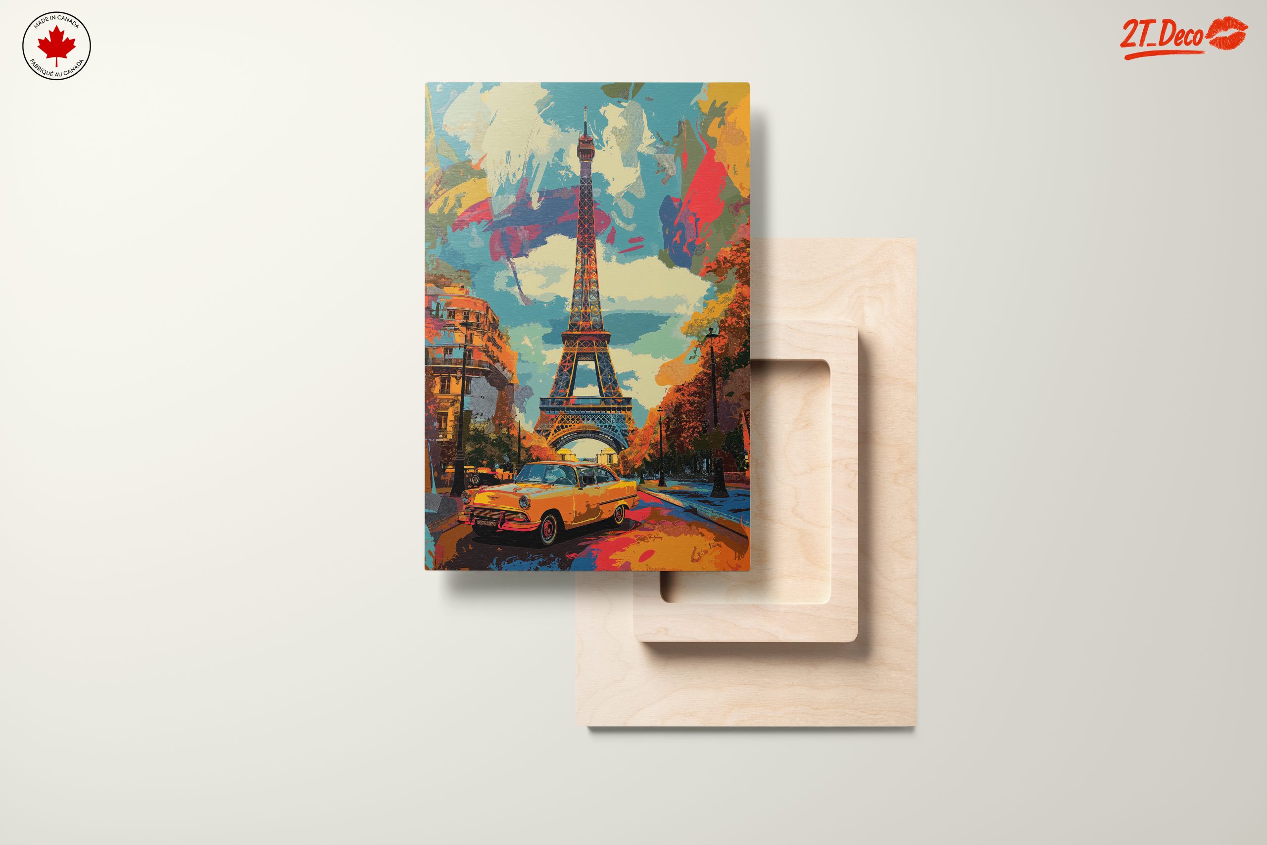 Vibrant Eiffel Tower Cityscape Art - Image 11