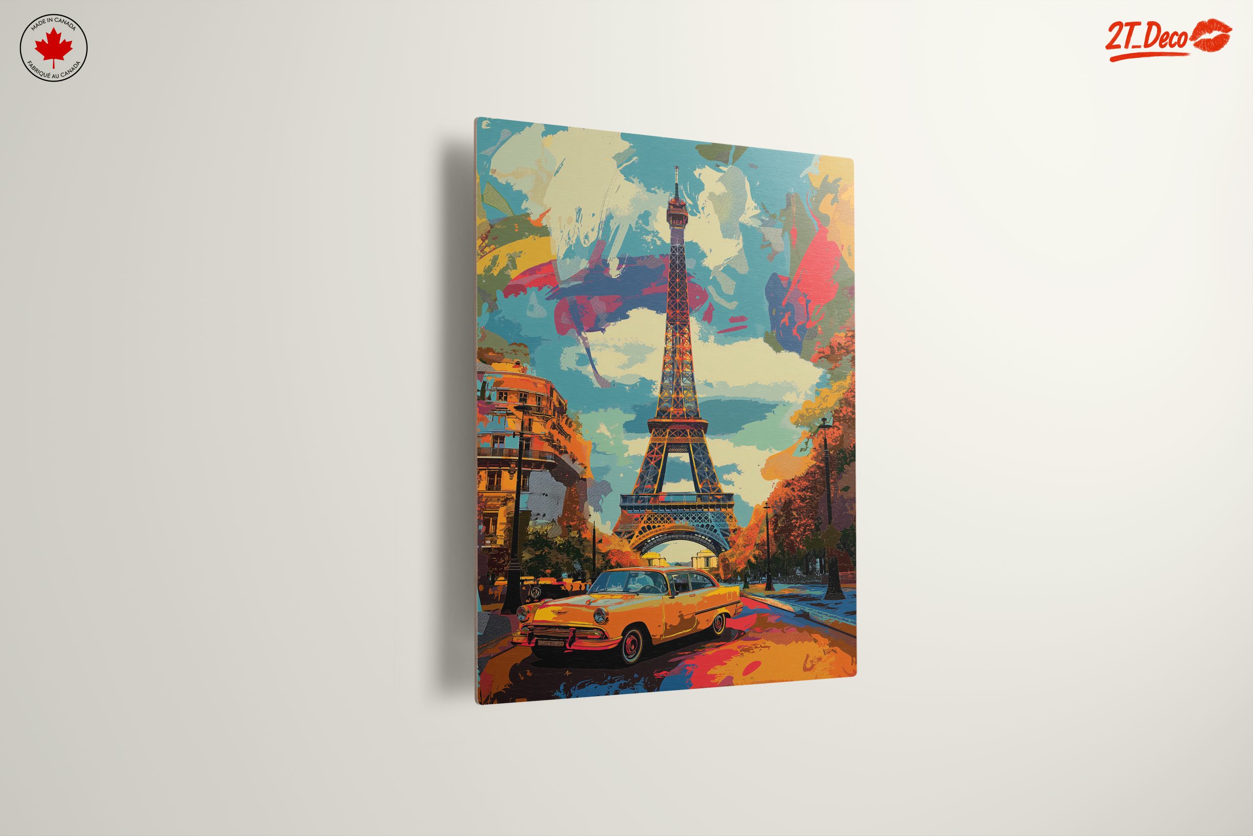 Vibrant Eiffel Tower Cityscape Art - Image 13