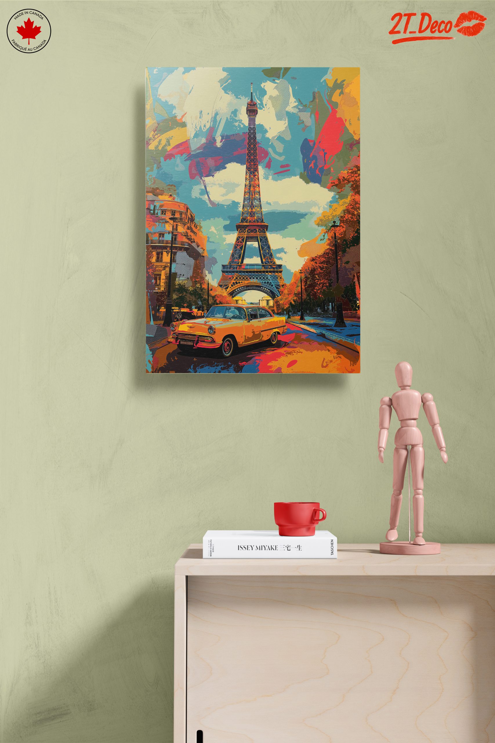 Vibrant Eiffel Tower Cityscape Art - Image 14