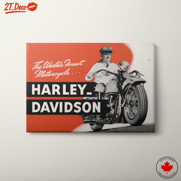 Harley Davidson Vintage Motorcycle Poster
