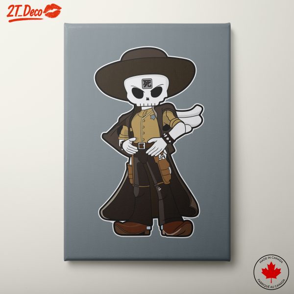 Stylized Cartoon Character in Western Attire