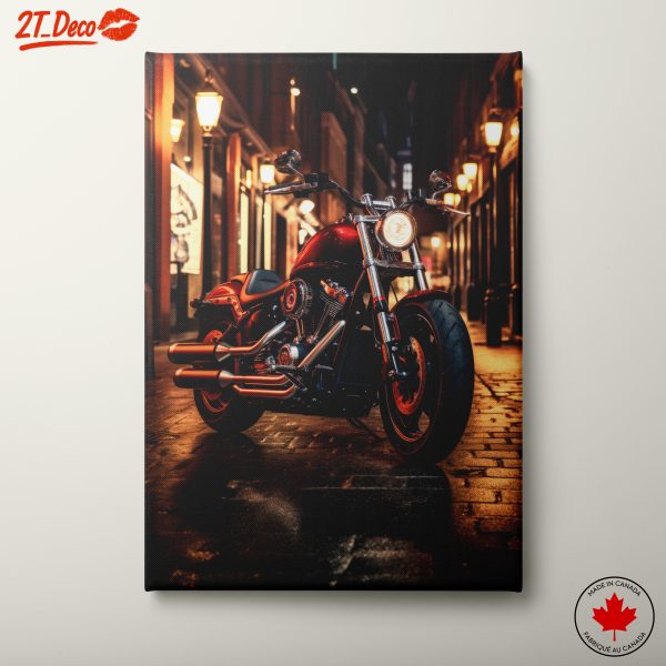Stunning Motorcycle at Night in Urban Setting