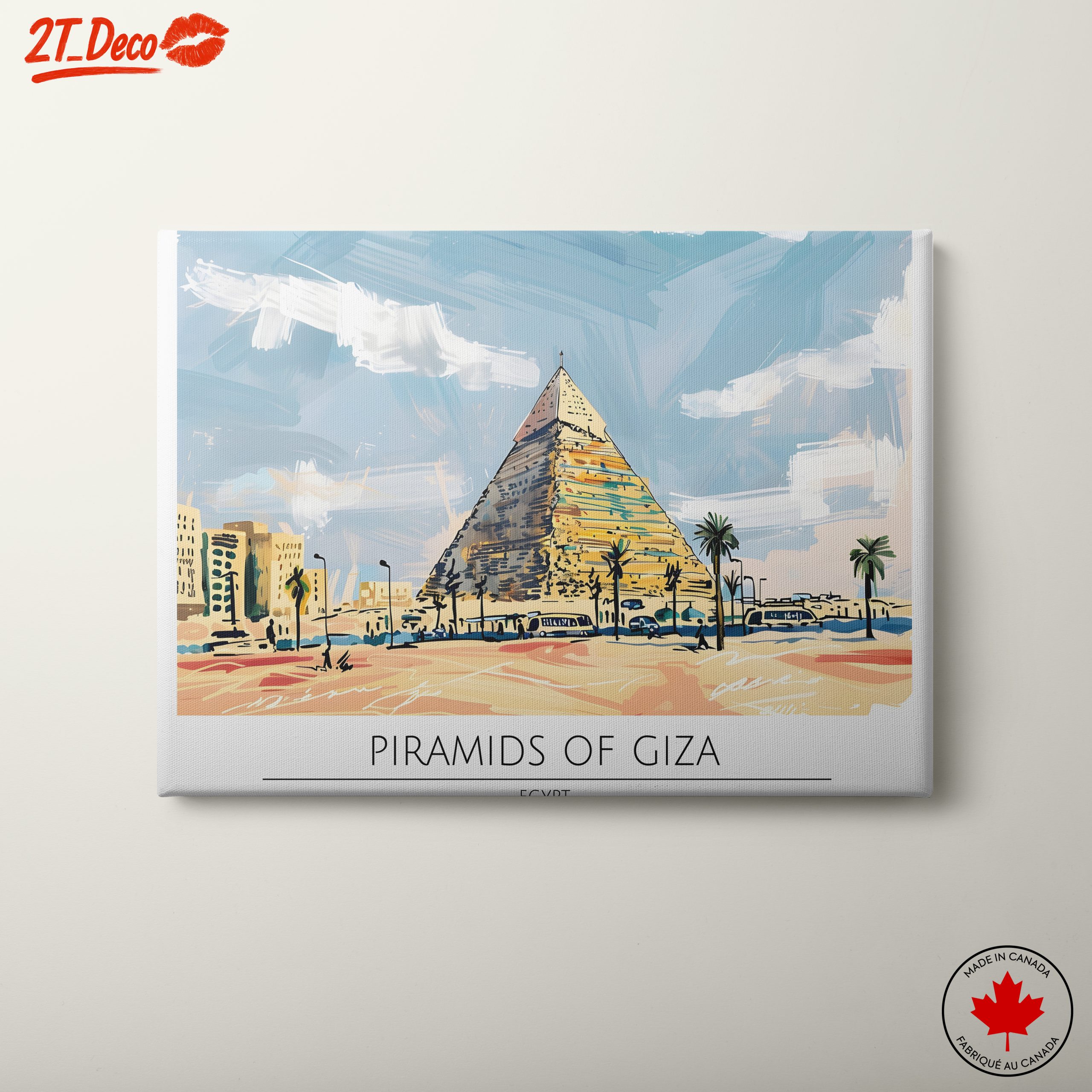 Stunning Pyramids of Giza Art