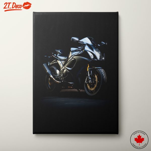 Sleek Black Motorcycle Art for Enthusiasts 2