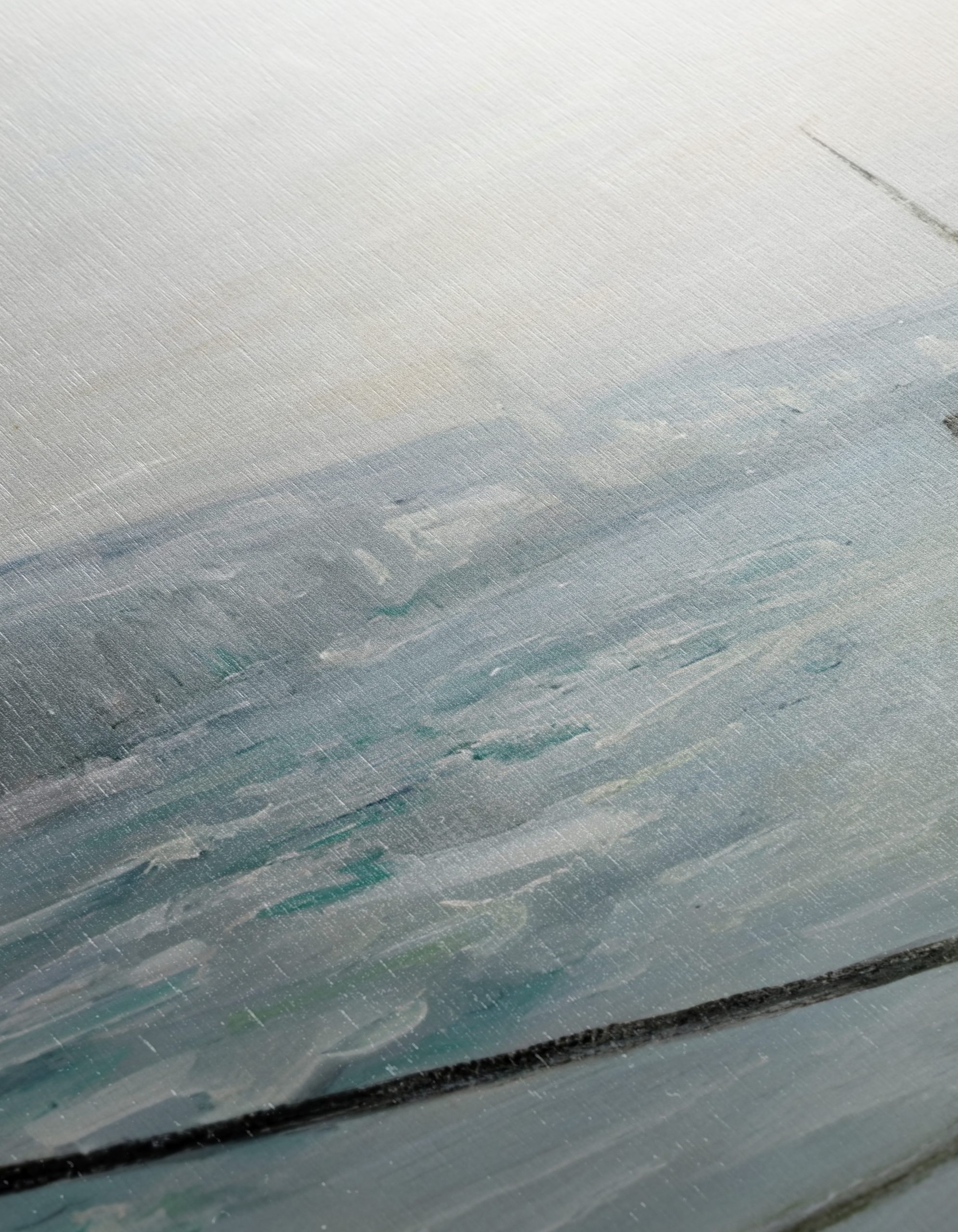 Winter Landscape with Snowy River and Boats - Image 12