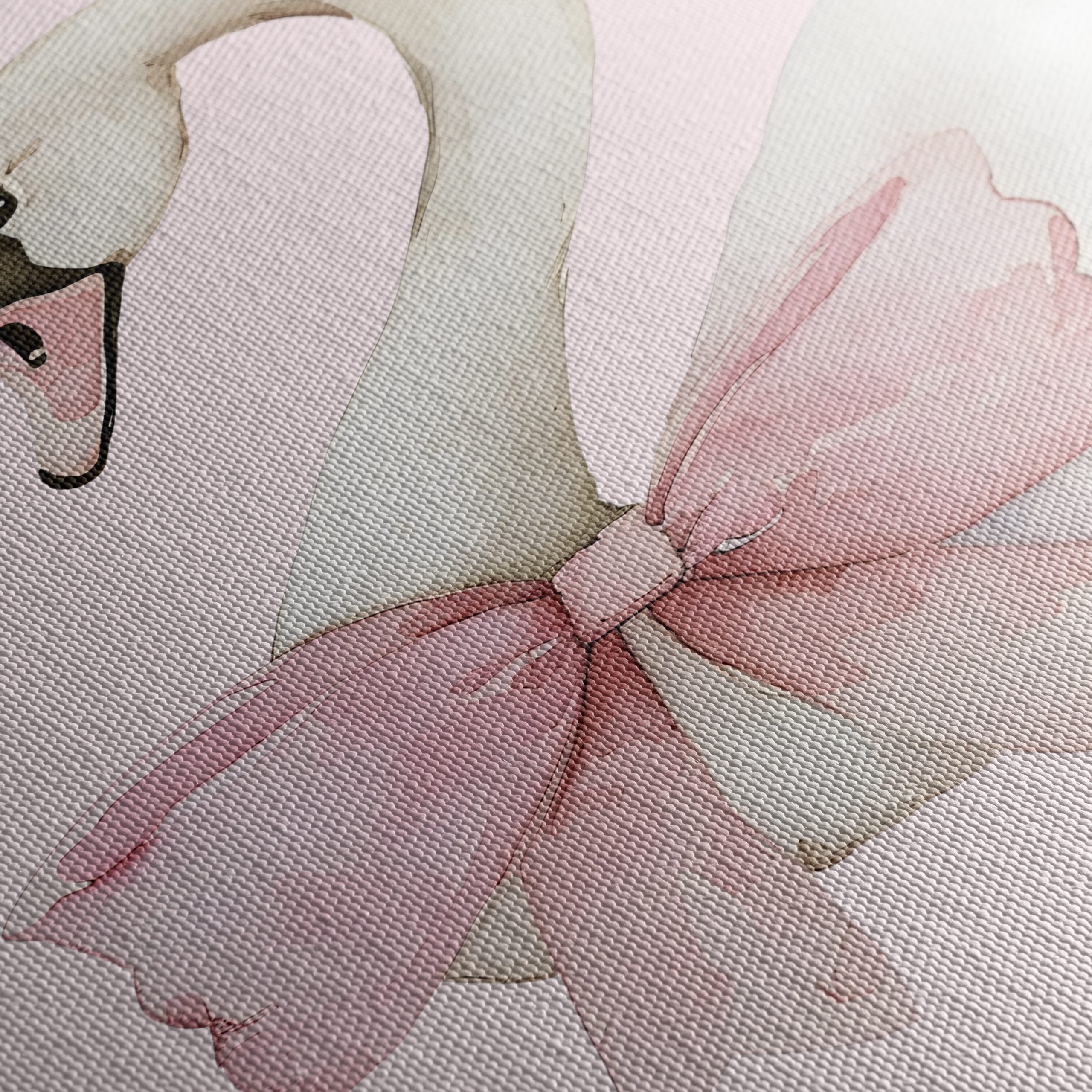 Elegant Swan with Pink Bow - Image 5