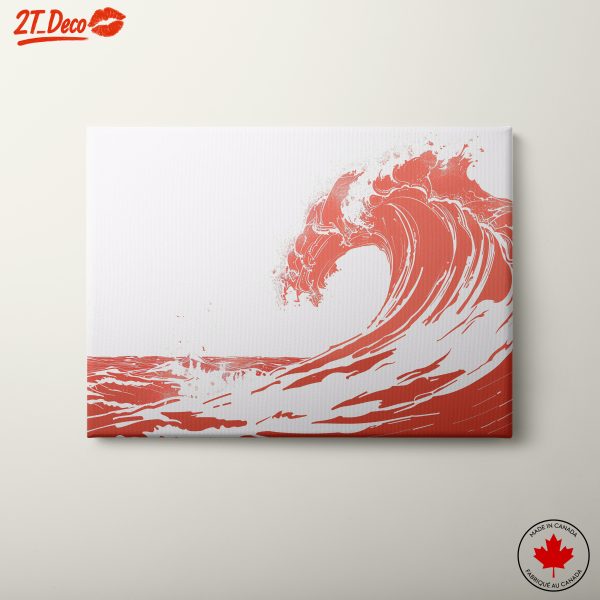 Stylized Ocean Waves Abstract Art