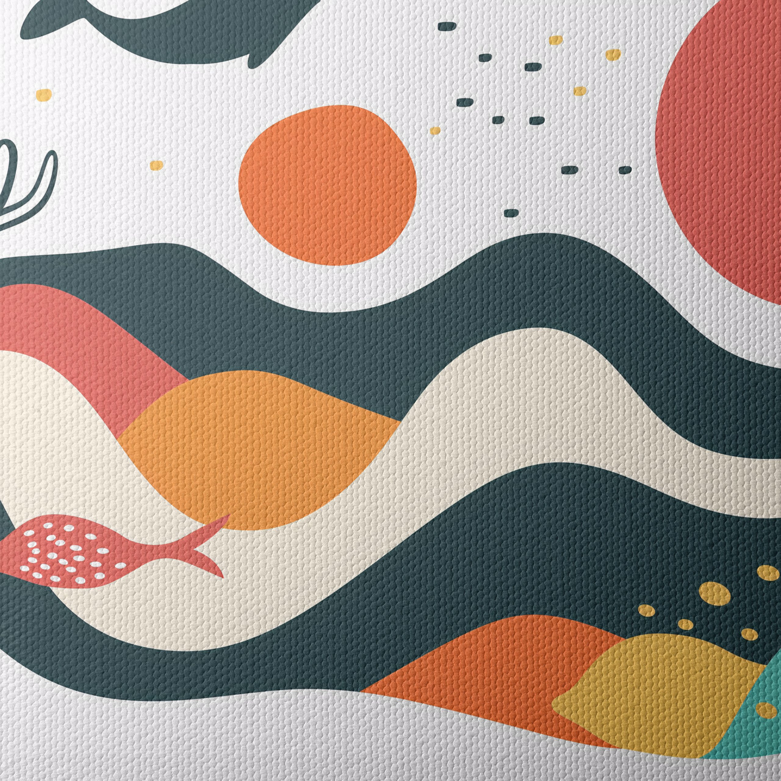 Stylized Abstract Marine Life Artwork - Image 4