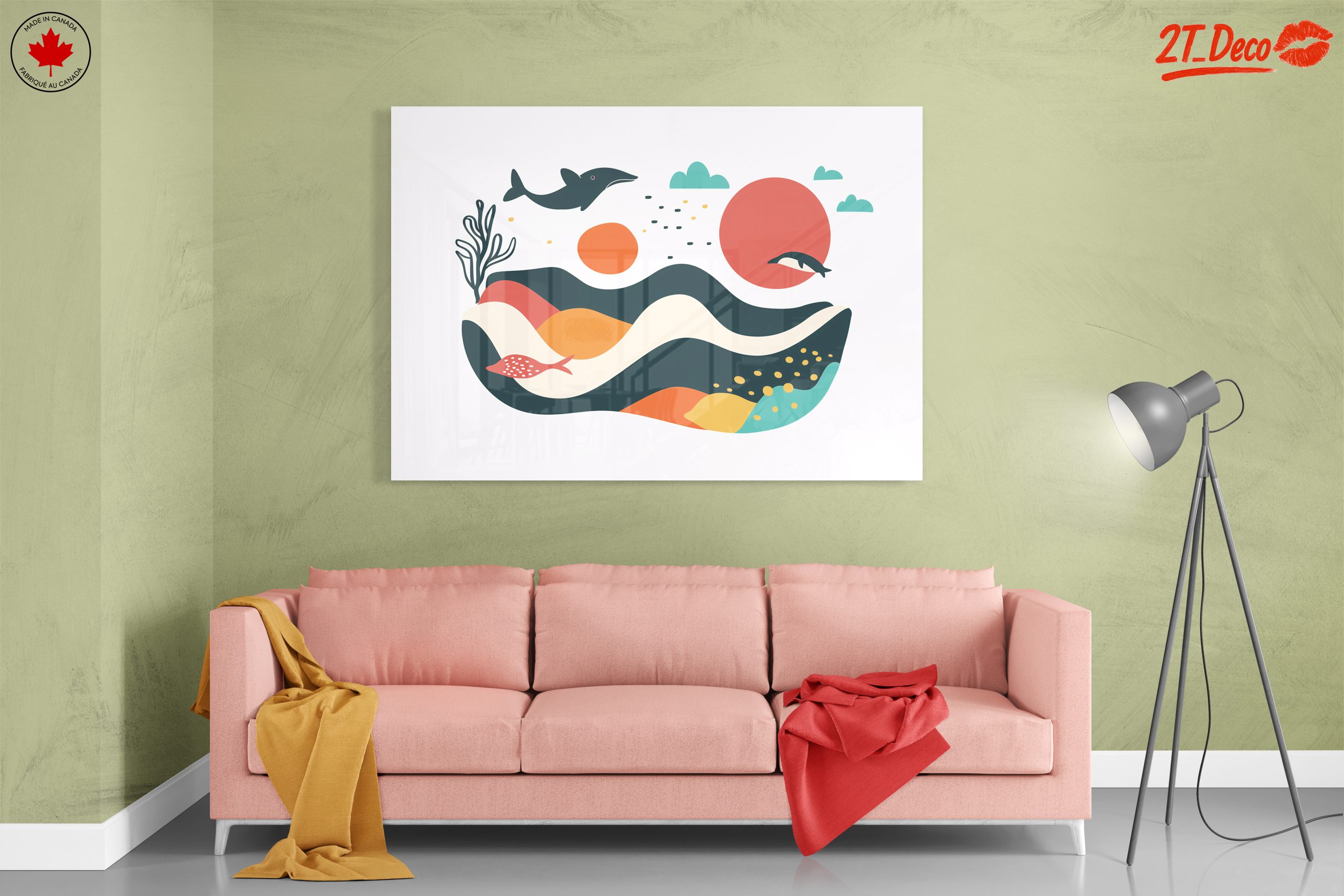 Stylized Abstract Marine Life Artwork - Image 7