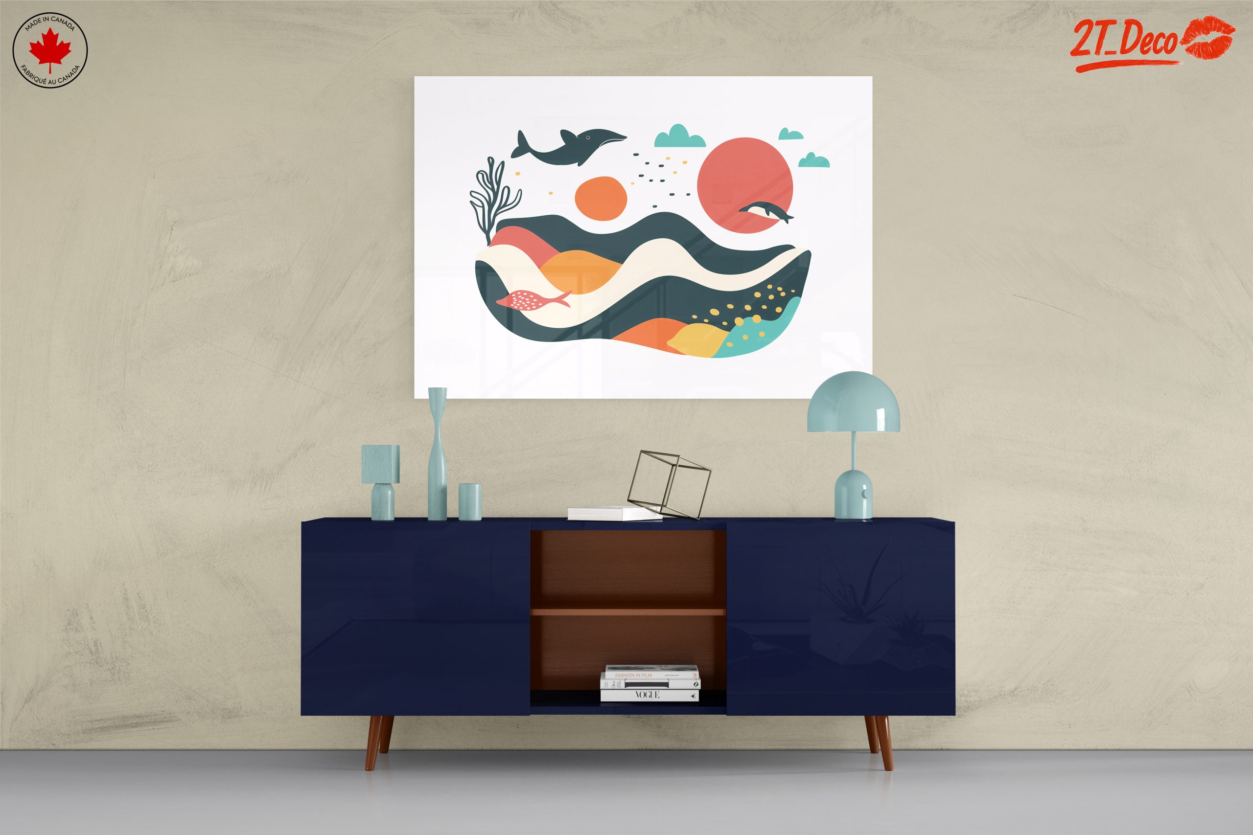 Stylized Abstract Marine Life Artwork - Image 8