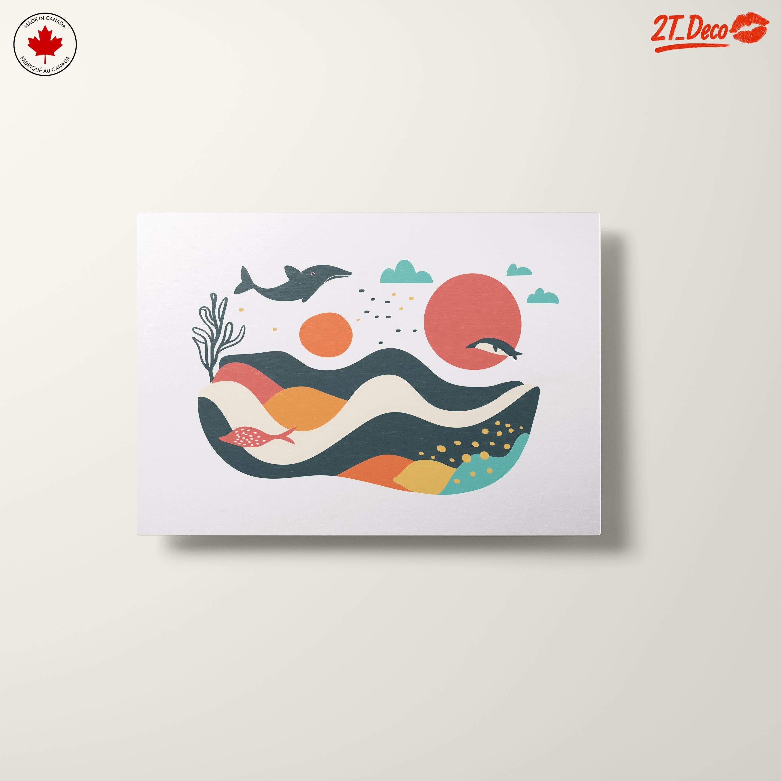 Stylized Abstract Marine Life Artwork - Image 10