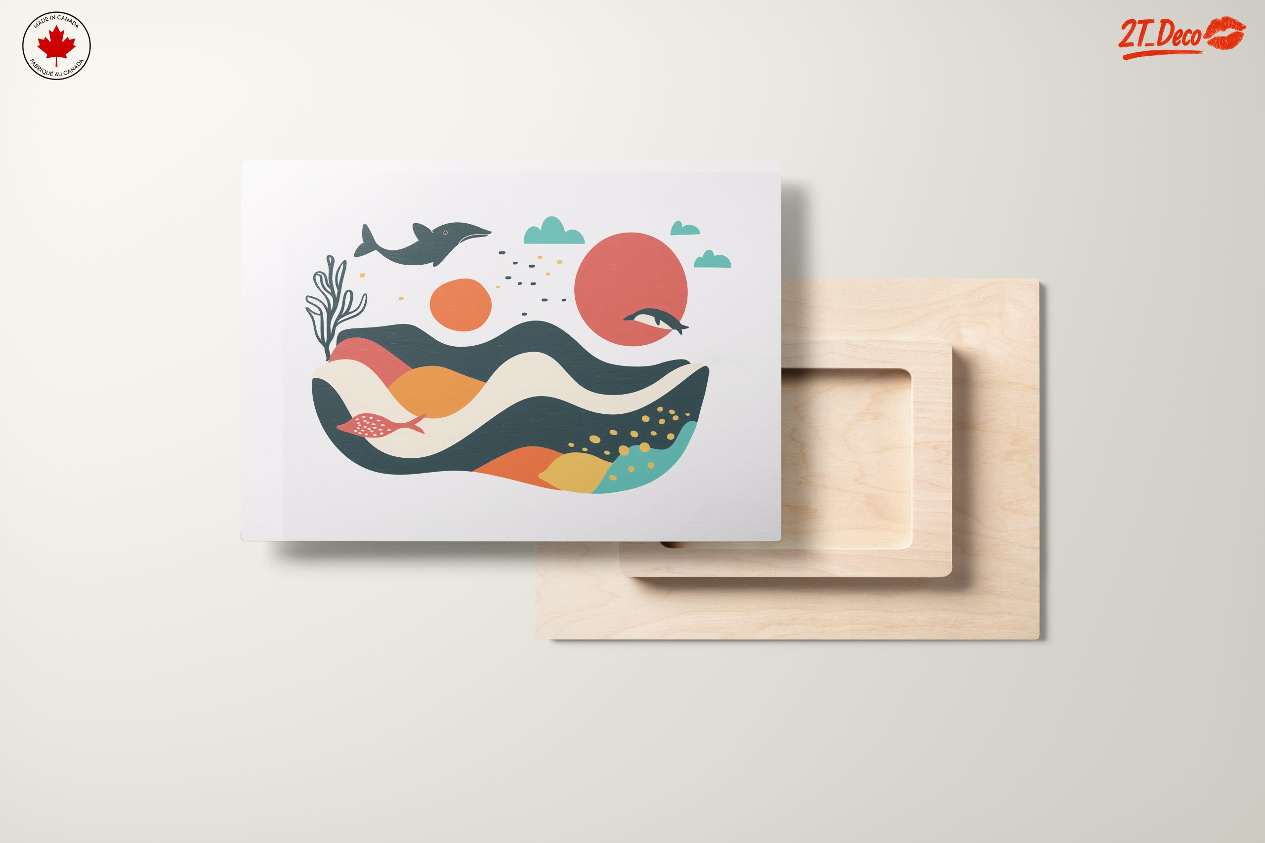 Stylized Abstract Marine Life Artwork - Image 11