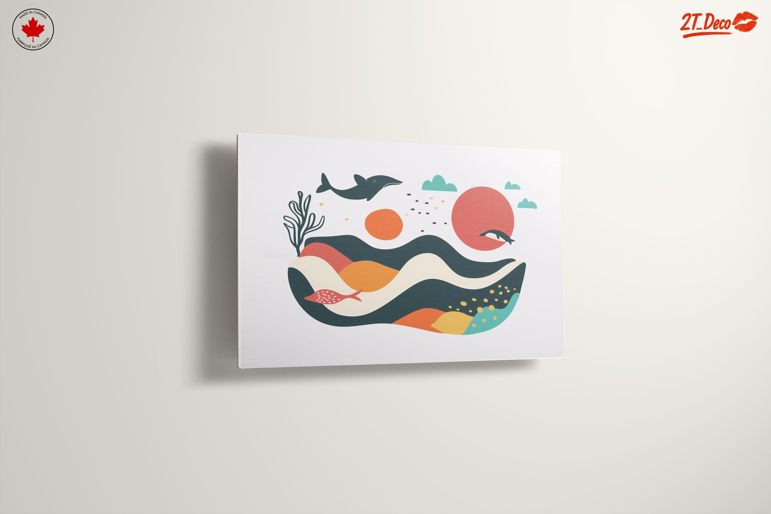 Stylized Abstract Marine Life Artwork - Image 13