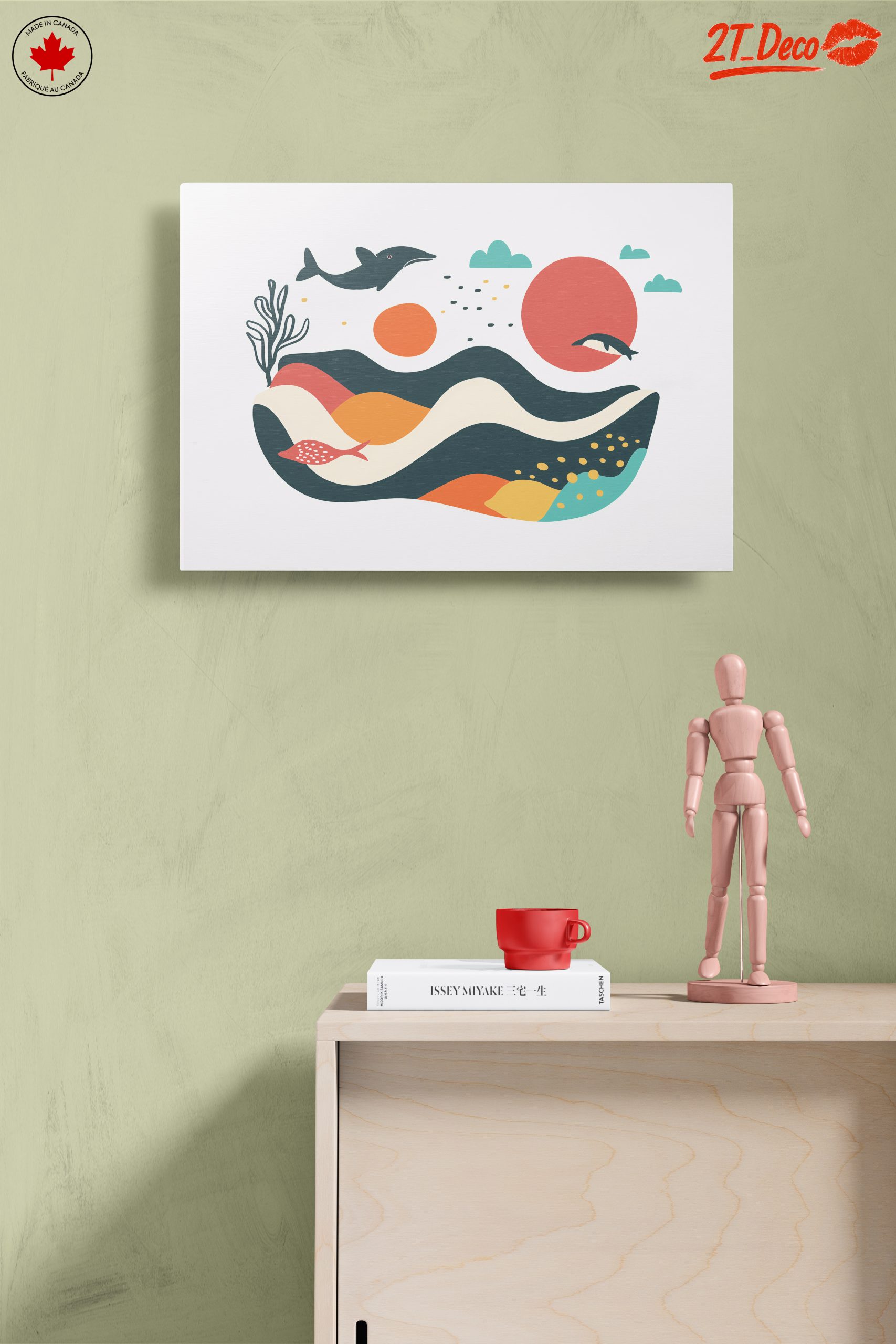 Stylized Abstract Marine Life Artwork - Image 14