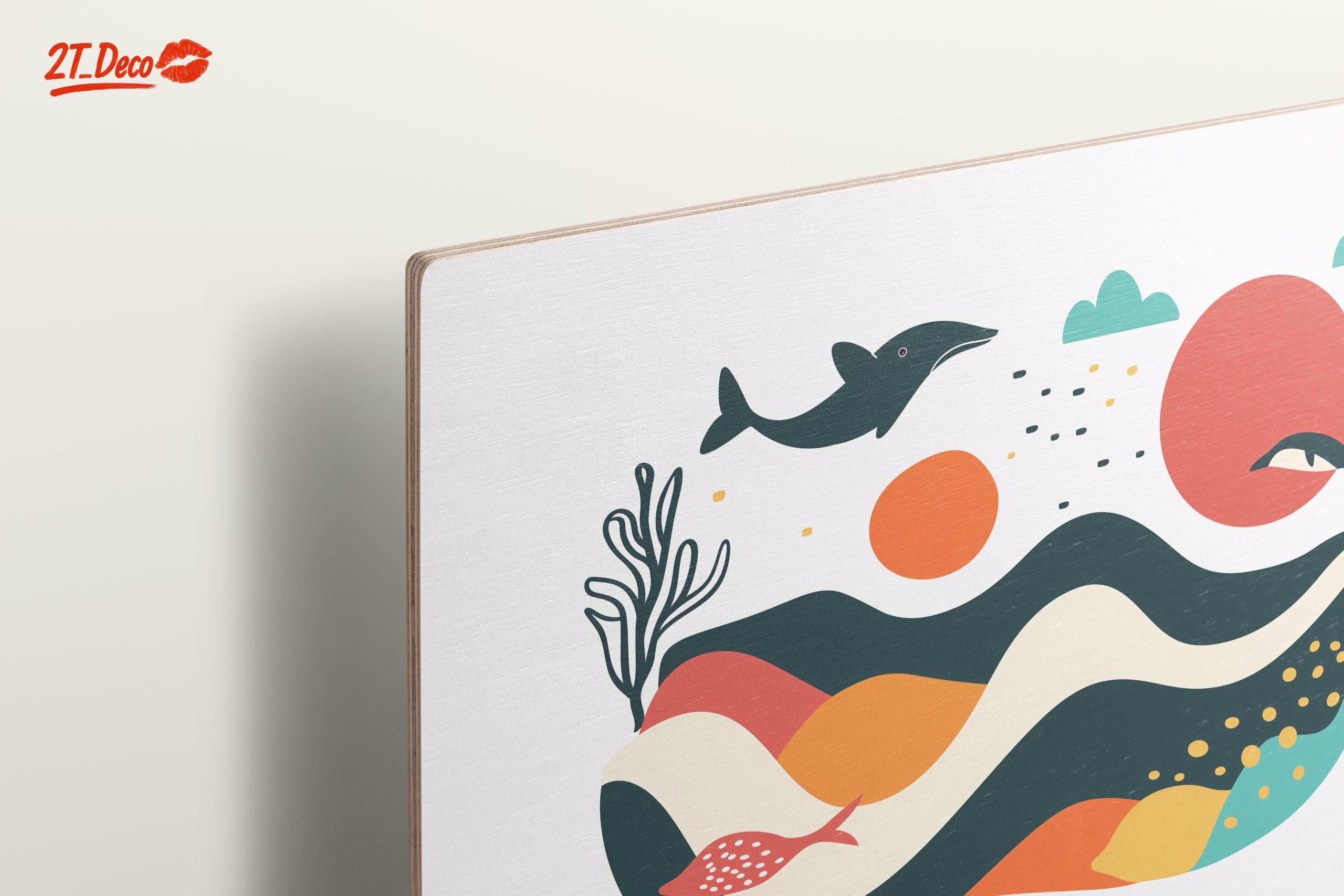 Stylized Abstract Marine Life Artwork - Image 15
