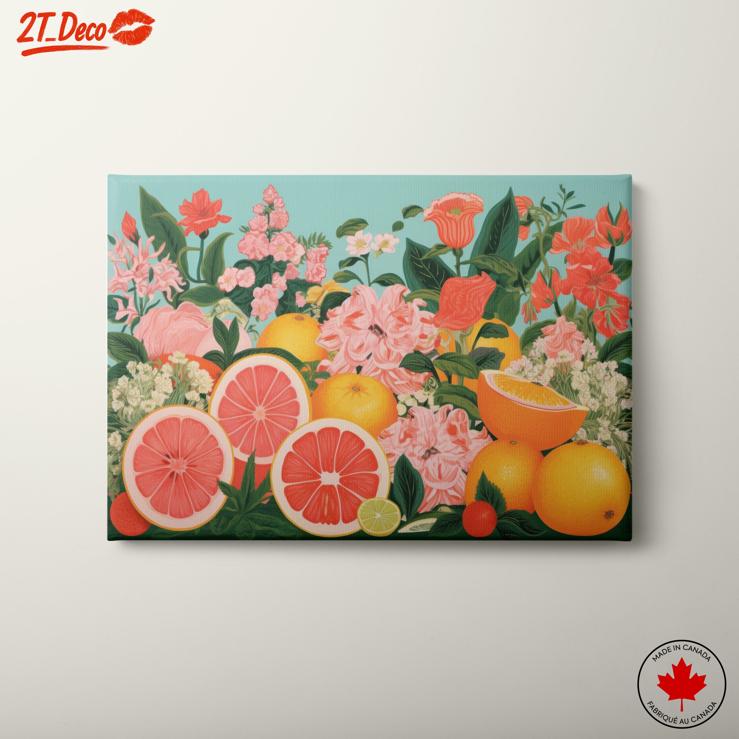 Vibrant Abstract Food Floral Art